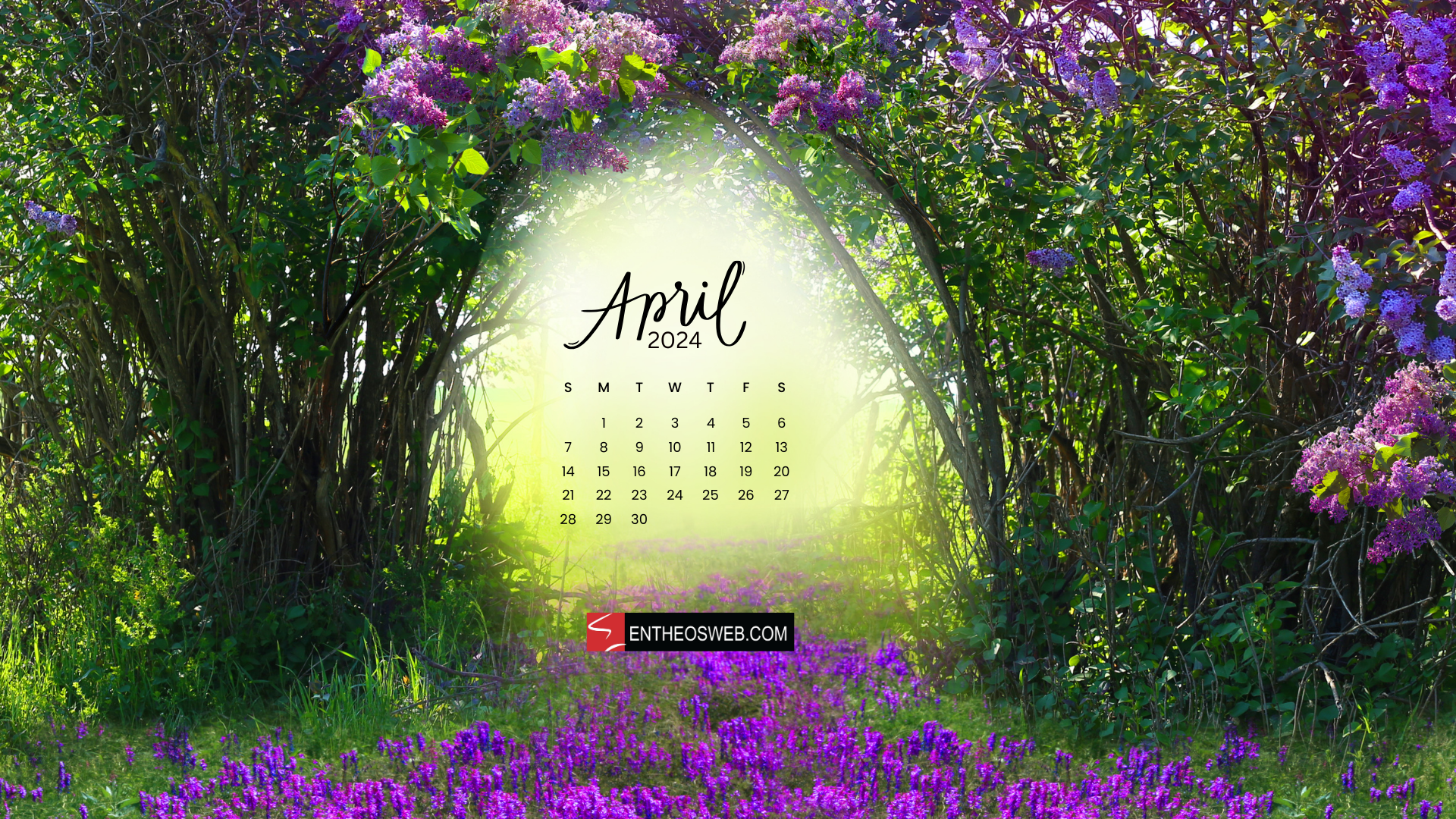 1920x1080 April 2024 Calendar Desktop Wallpaper