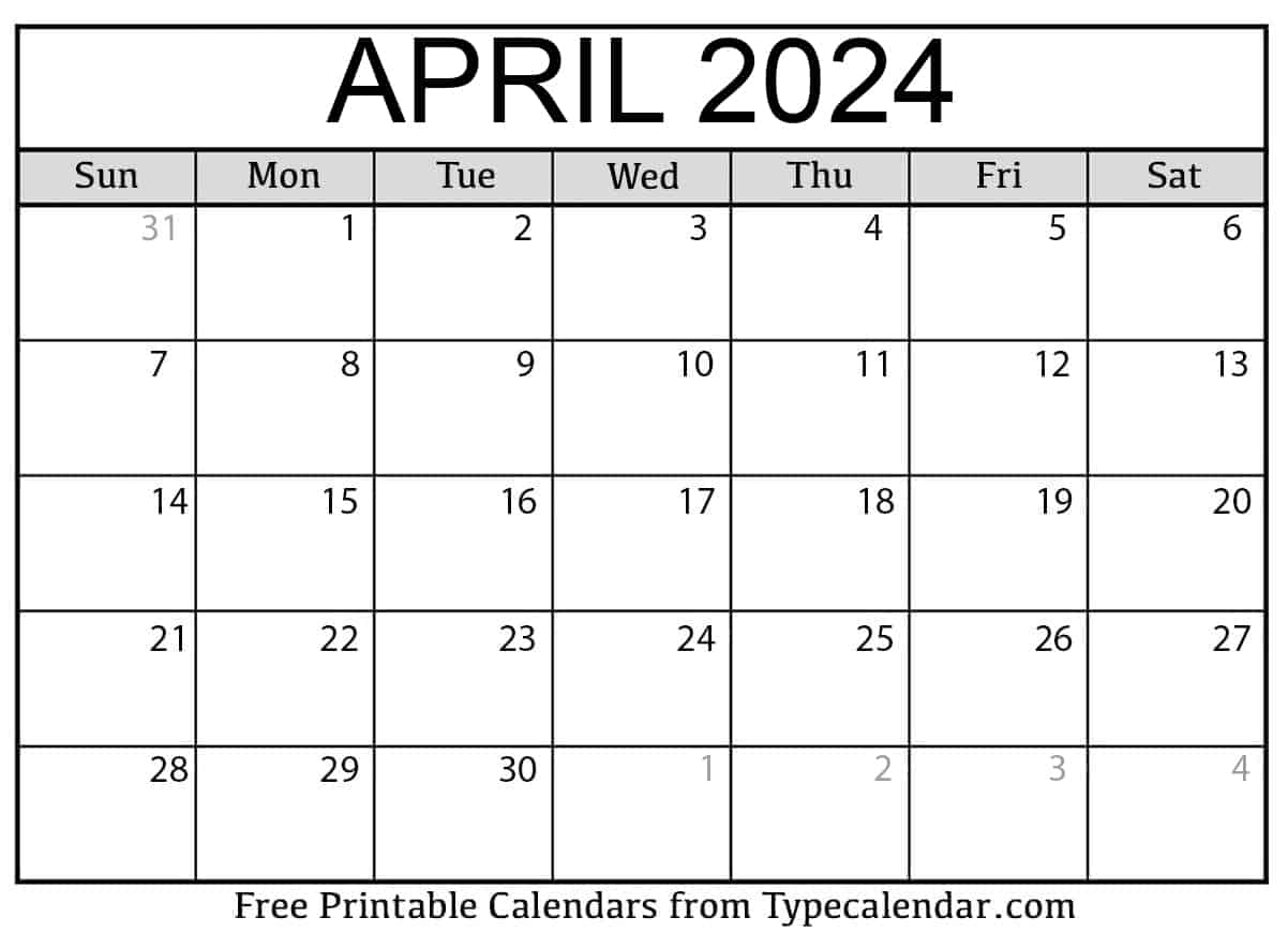 1202x869 Free Printable April 2024 Calendars