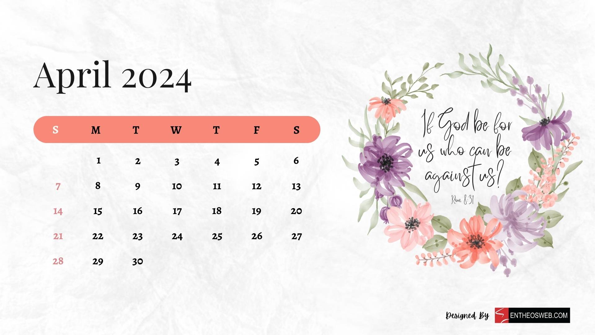1920x1080 Christian Calendar Wallpaper