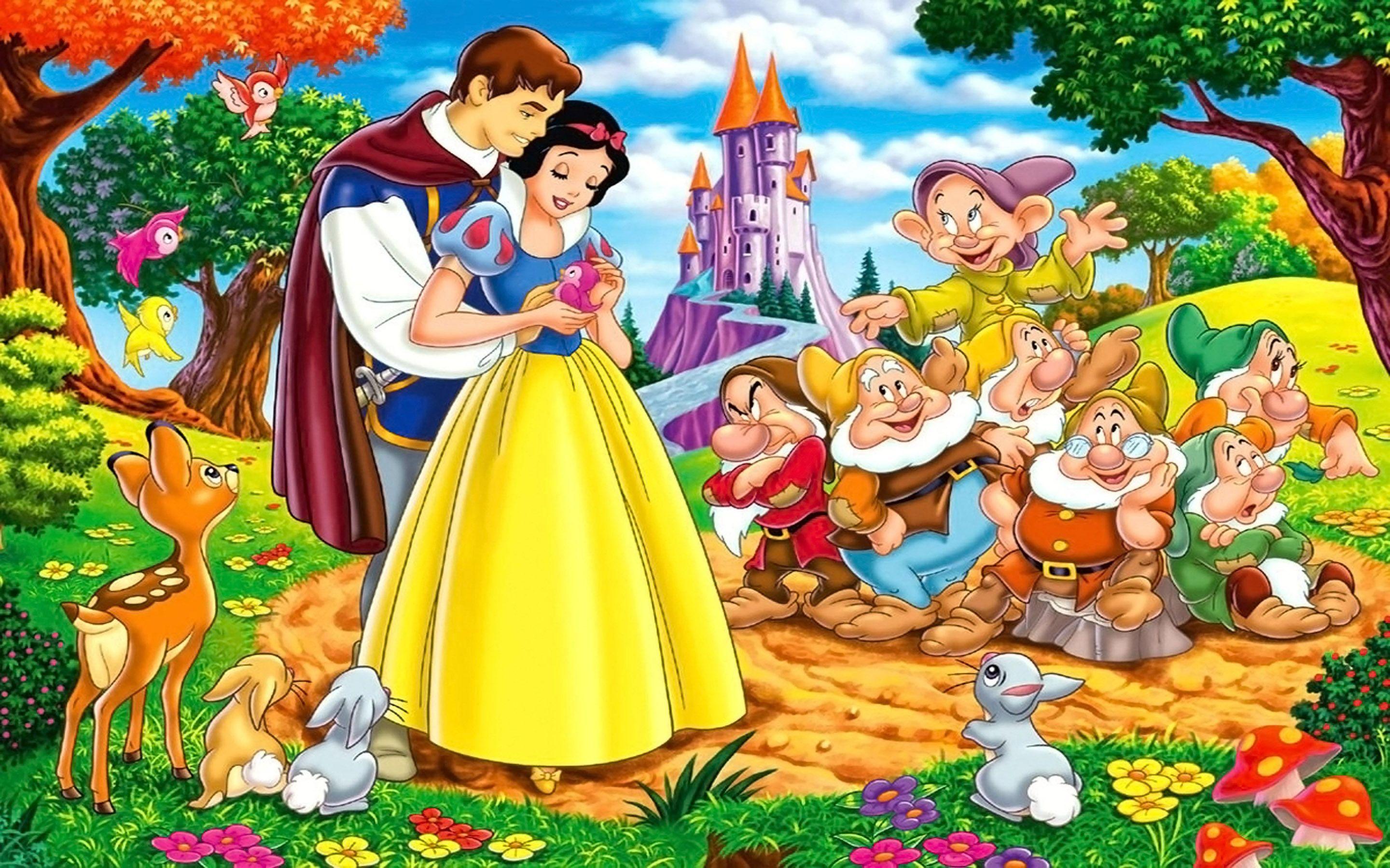 2880x1800 Snow White Prince And Seven Dwarfs Desktop HD Wallpaper