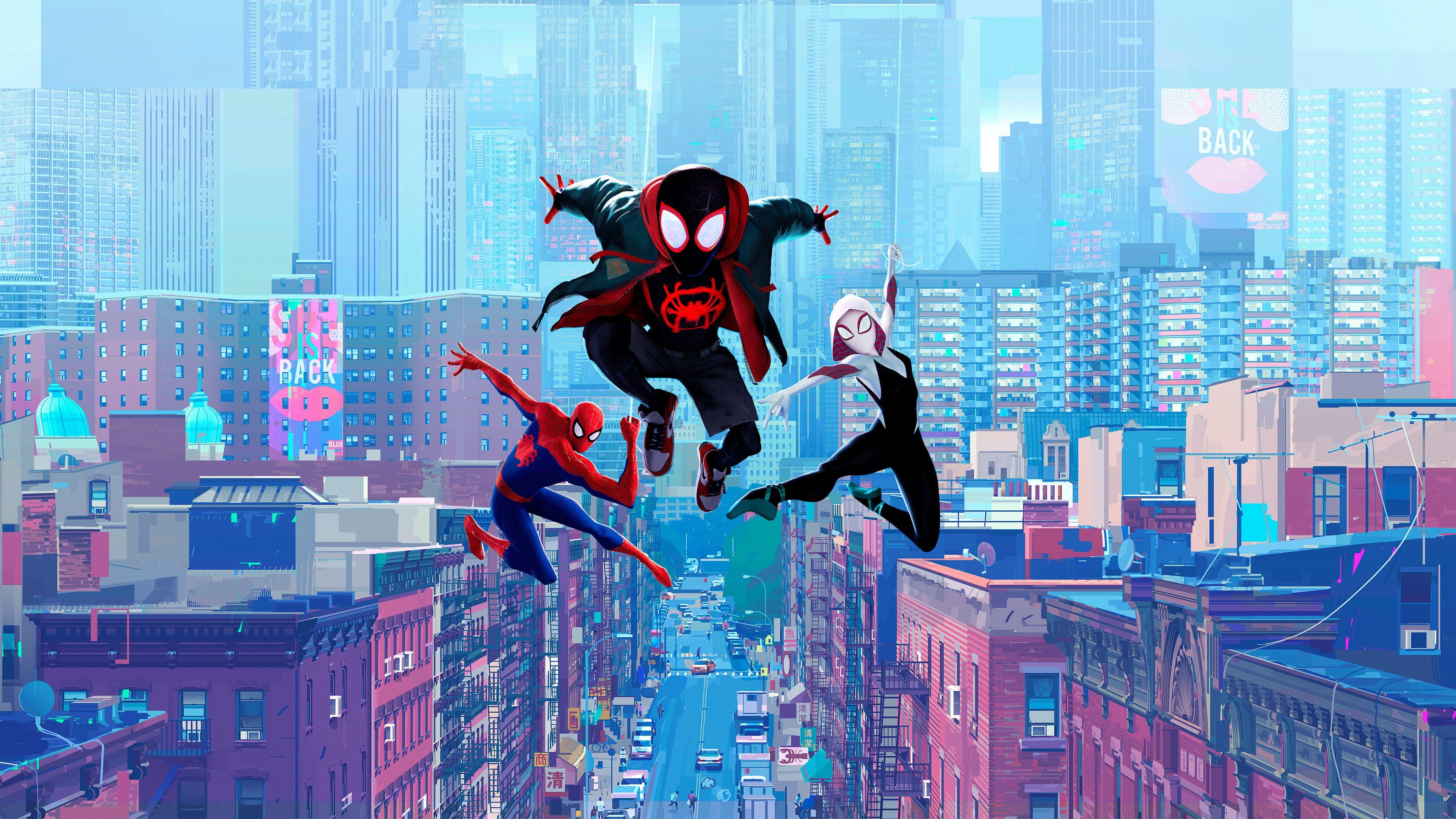 3840x2160 Hình nền 4k Spiderman Into Spider Verse 4k 2018 Phim