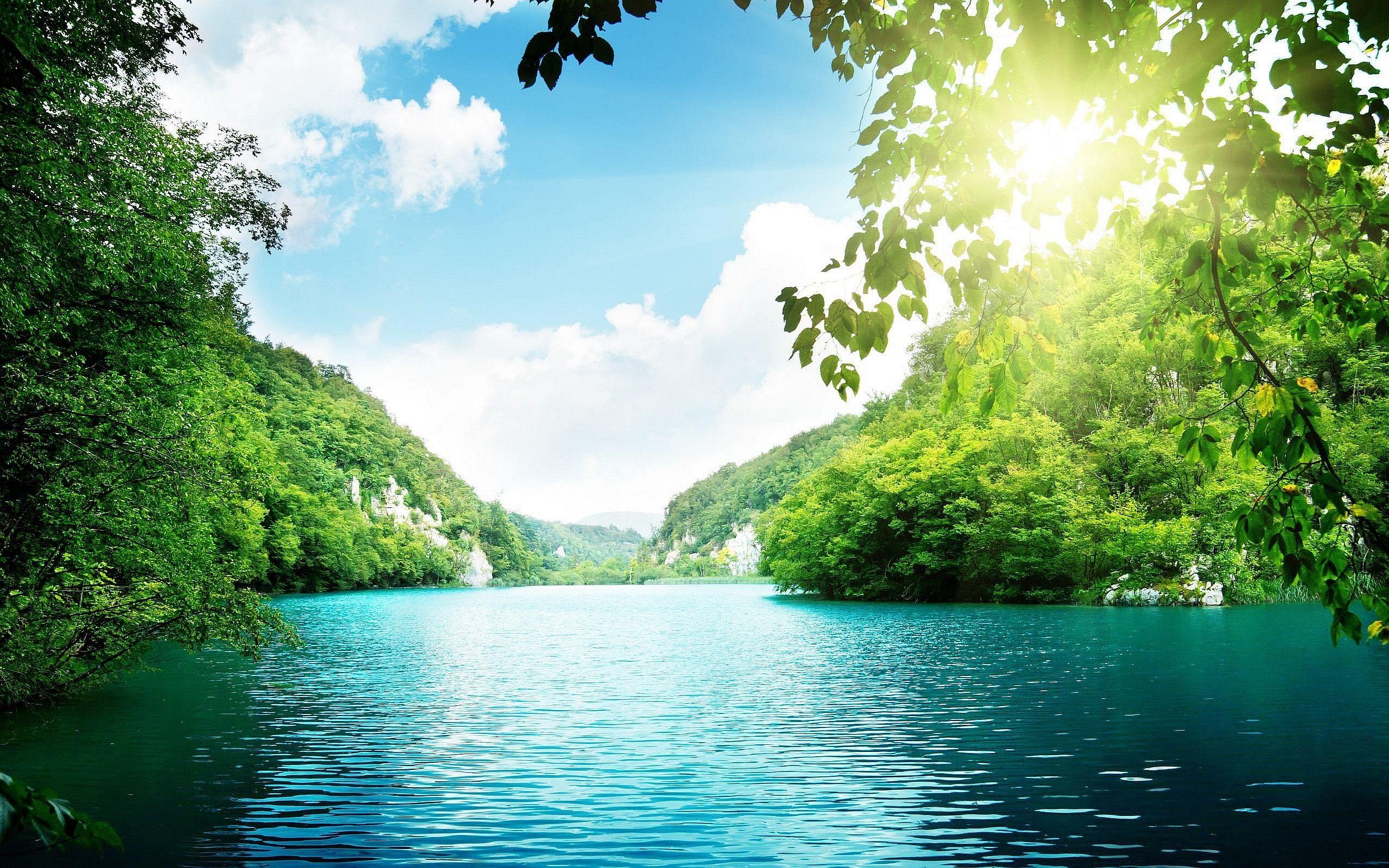 2560x1600 Lagoon Green Water Wallpaper