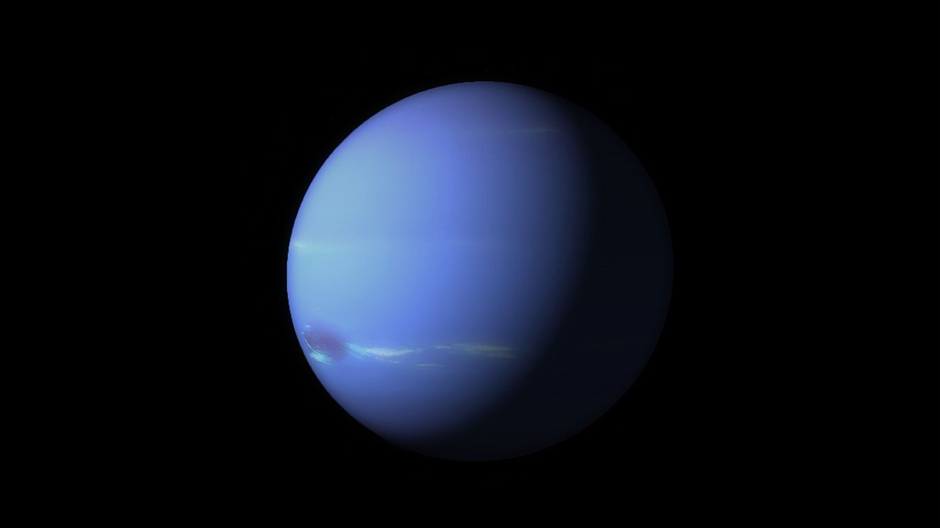 1366x768 Quiet Planet Apple Dark Space Blue