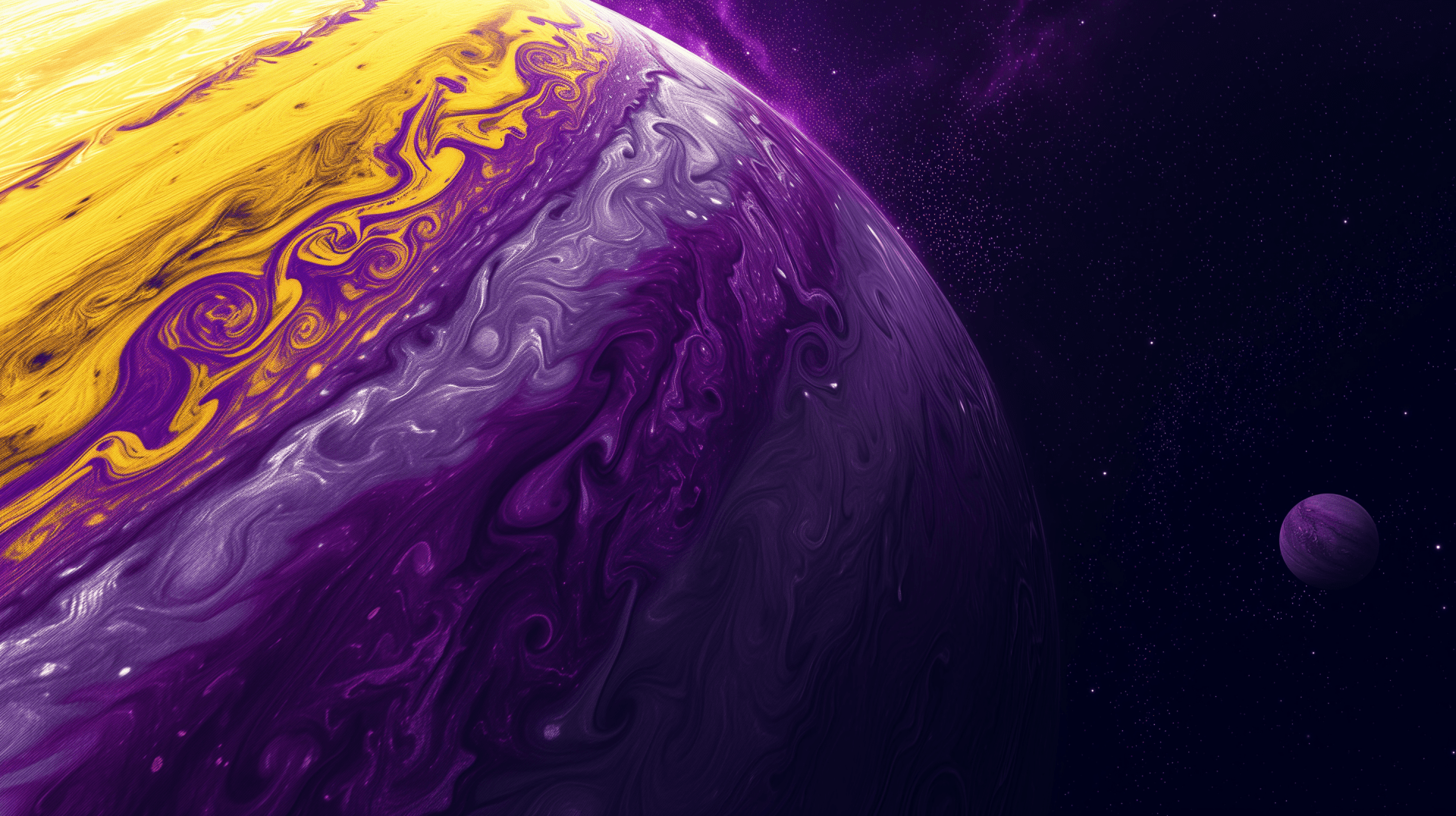 1920x1076 Majestic Purple Gas Giant HD Wallpaper