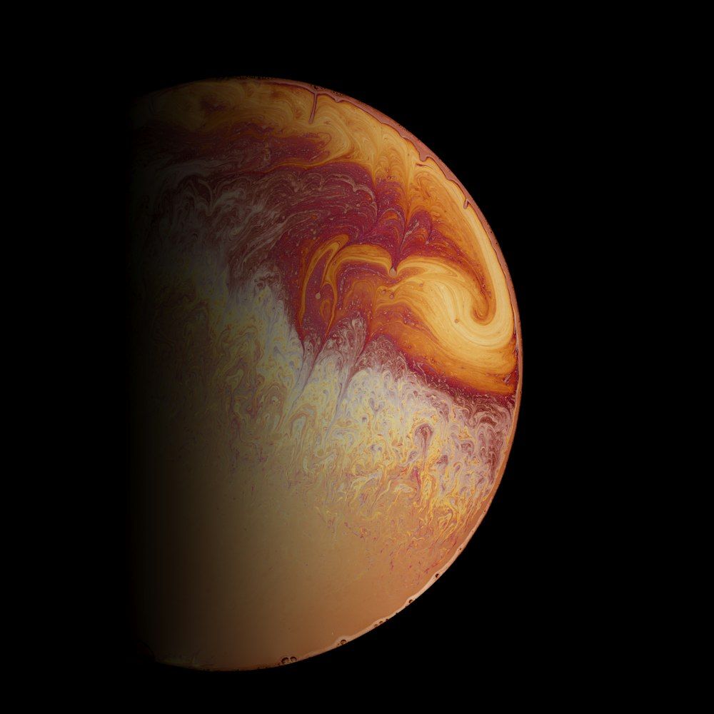 1000x1000 Orange and yellow planet earth photo