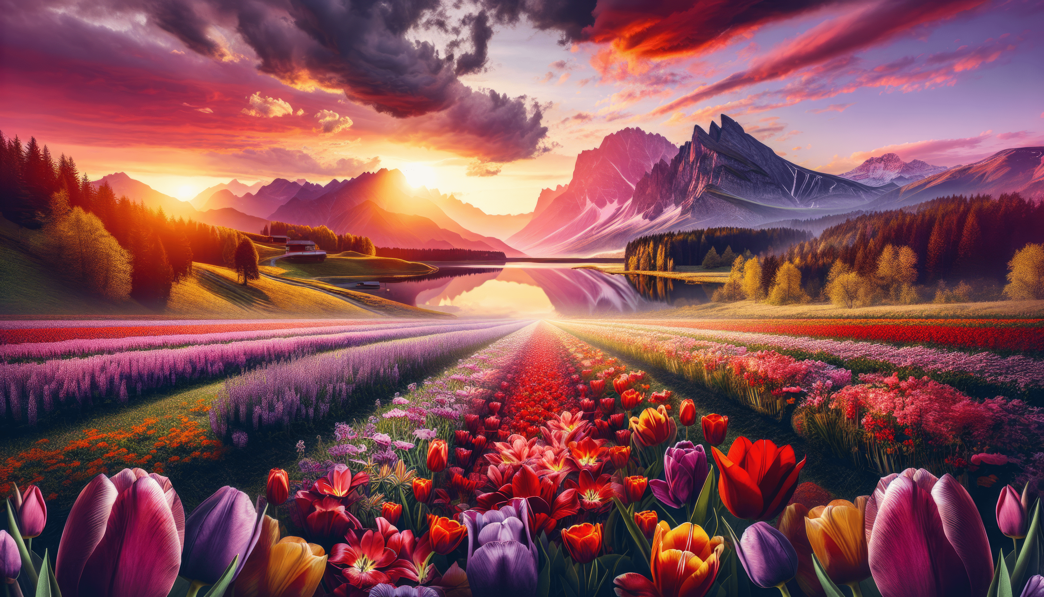 3584x2048 Tulip Wallpaper