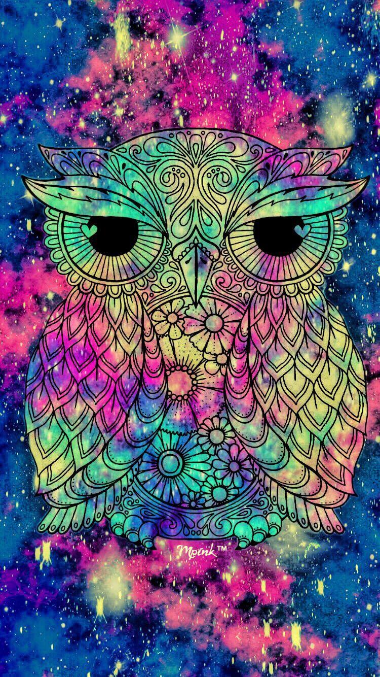 750x1334 Grunge Owl Galaxy IPhone Android Wallpaper I Created For The App