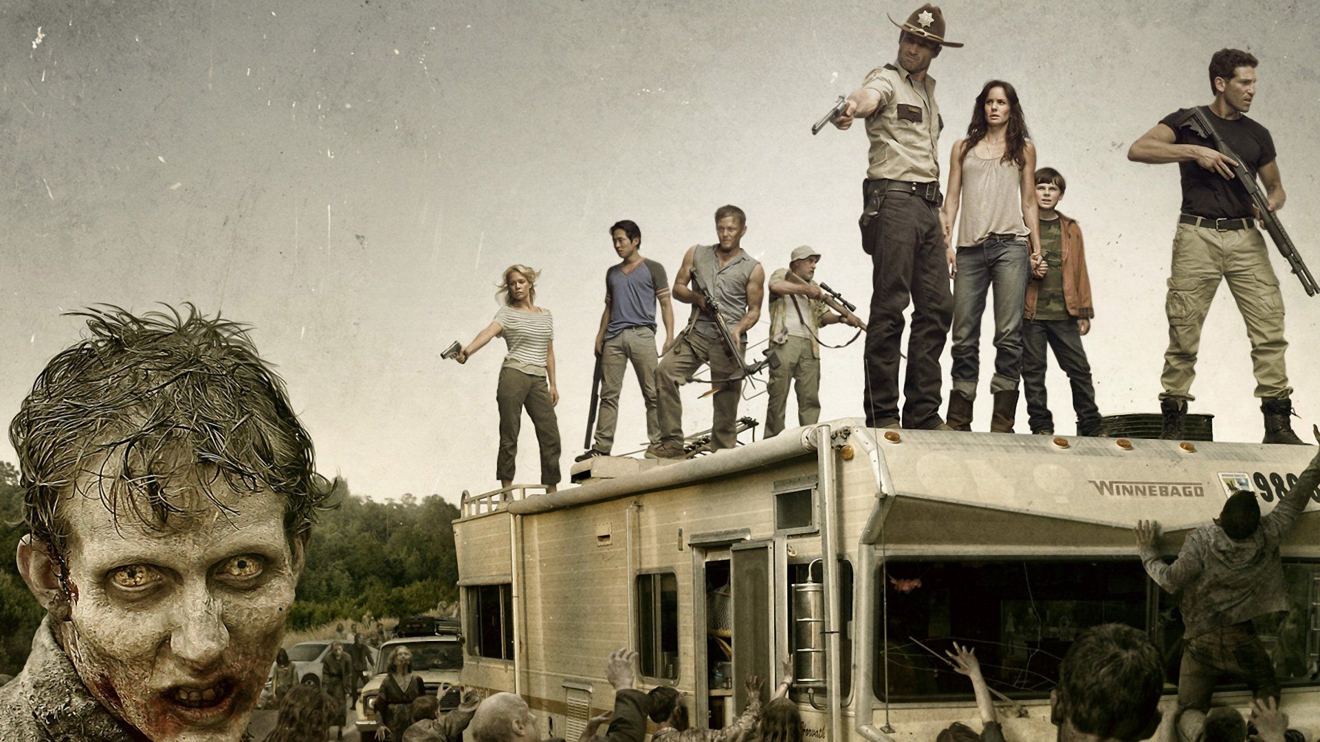 1920x1080 Carl Grimes Sarah Wayne Callies Lori Grimes