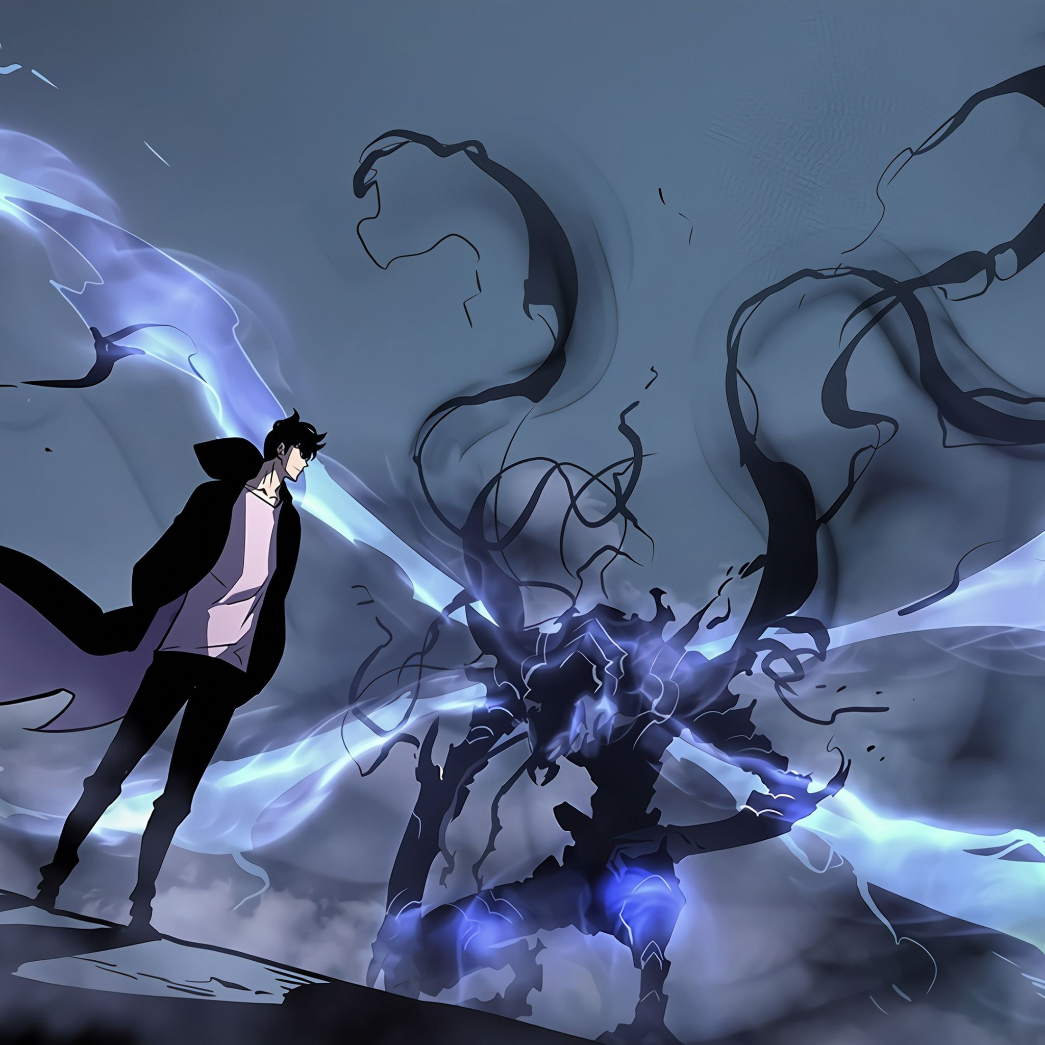 2048x2048 Download wallpaper the demon, guy, Sung