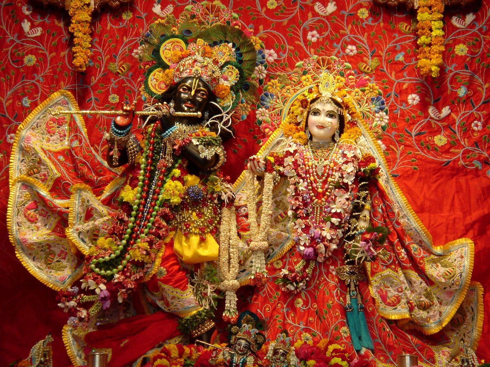 1600x1200 Download Banke Bihari Temple Deities Wallpaper