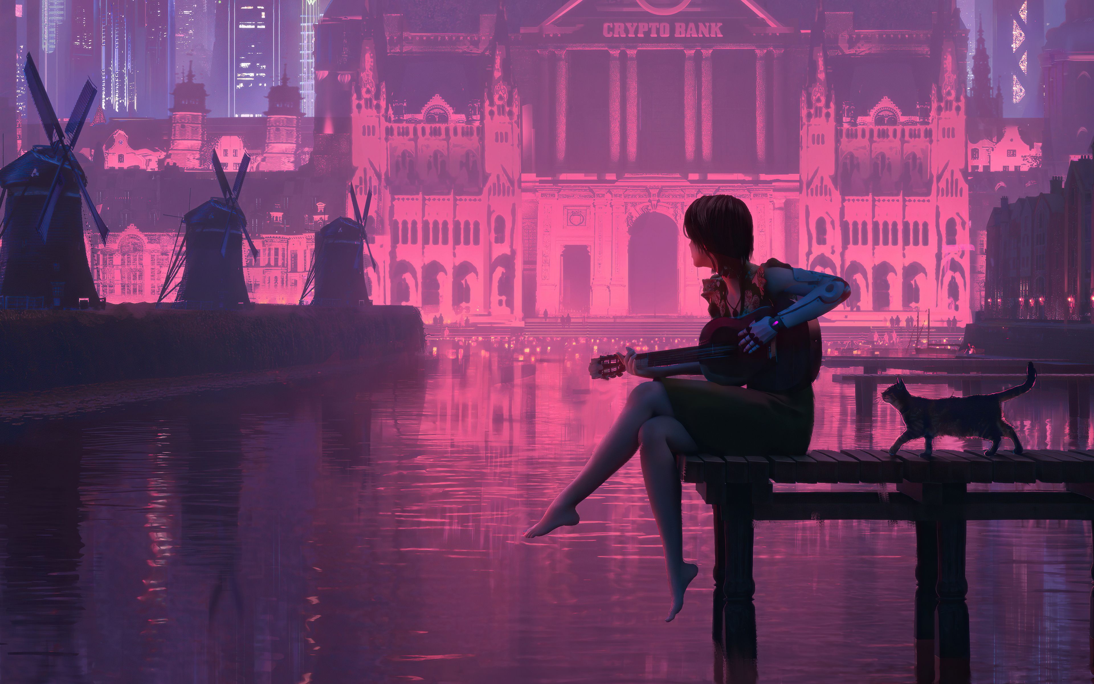 3840x2400 Sci Fi Cyberpunk 4k Ultra HD Wallpaper