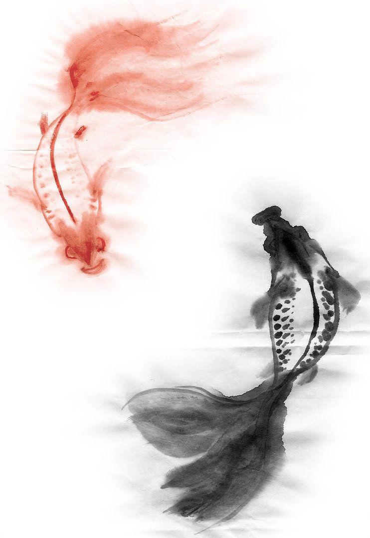 742x1077 Chinese Painting: Goldfish