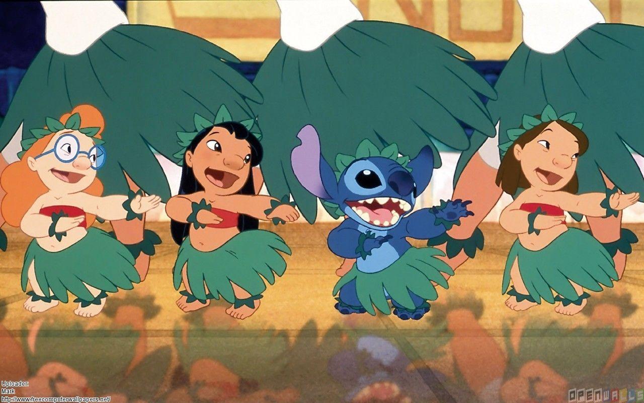 1280x800 Lilo and Stitch Hula Background for iPad