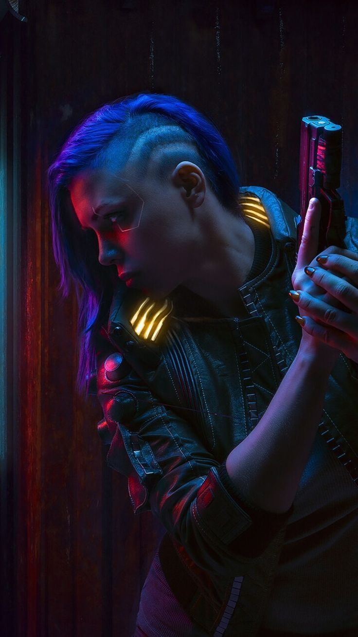 736x1309 Cyberpunk Characters Wallpaper