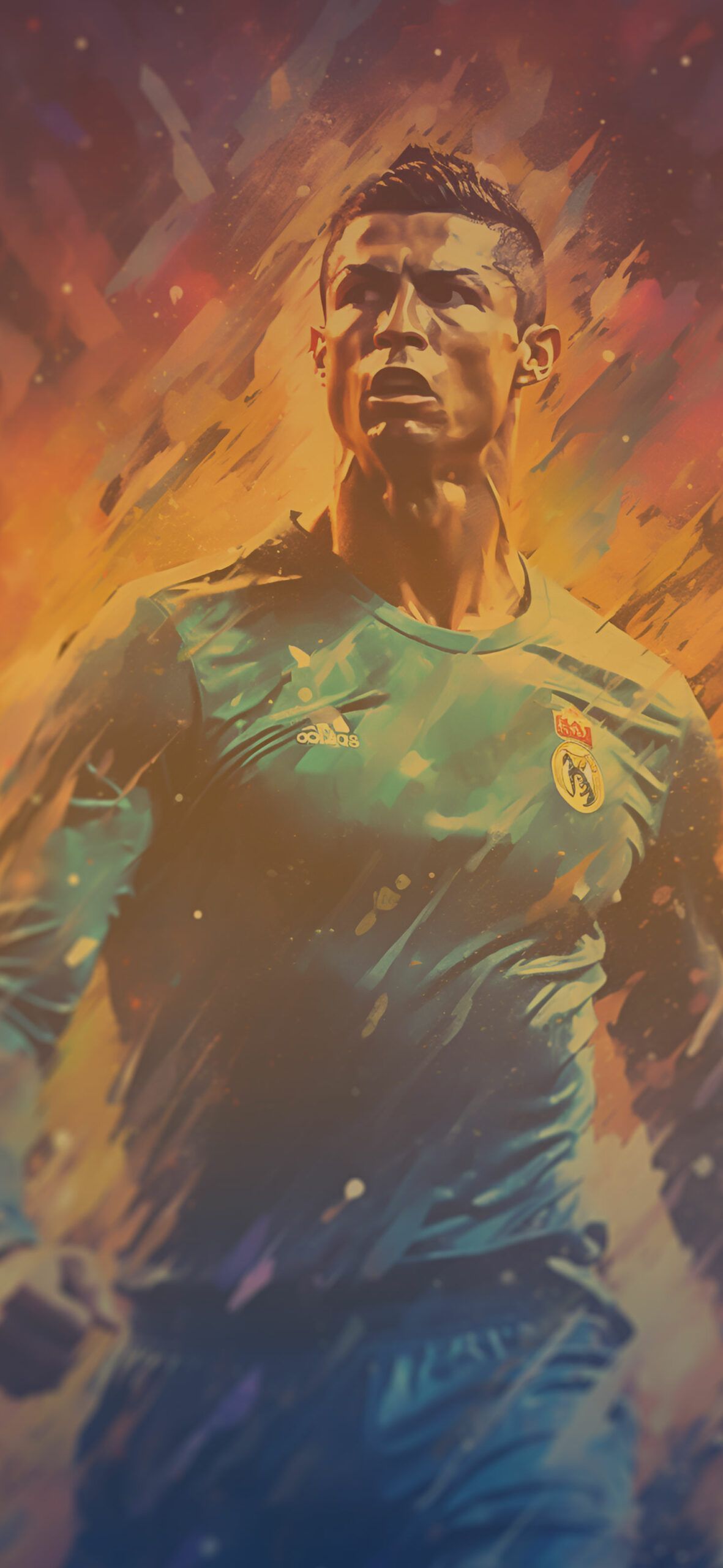 1181x2560 Cristiano Ronaldo in Blue Uniform