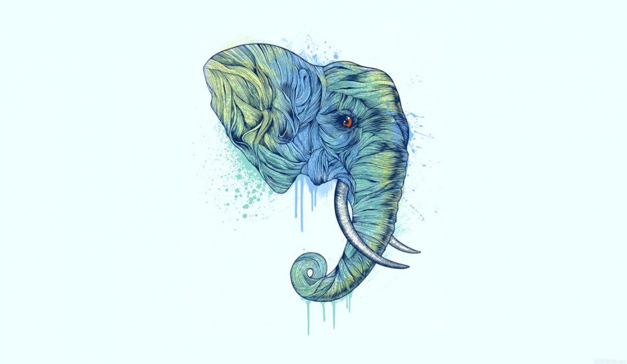 1229x714 Elephant Wallpaper Art