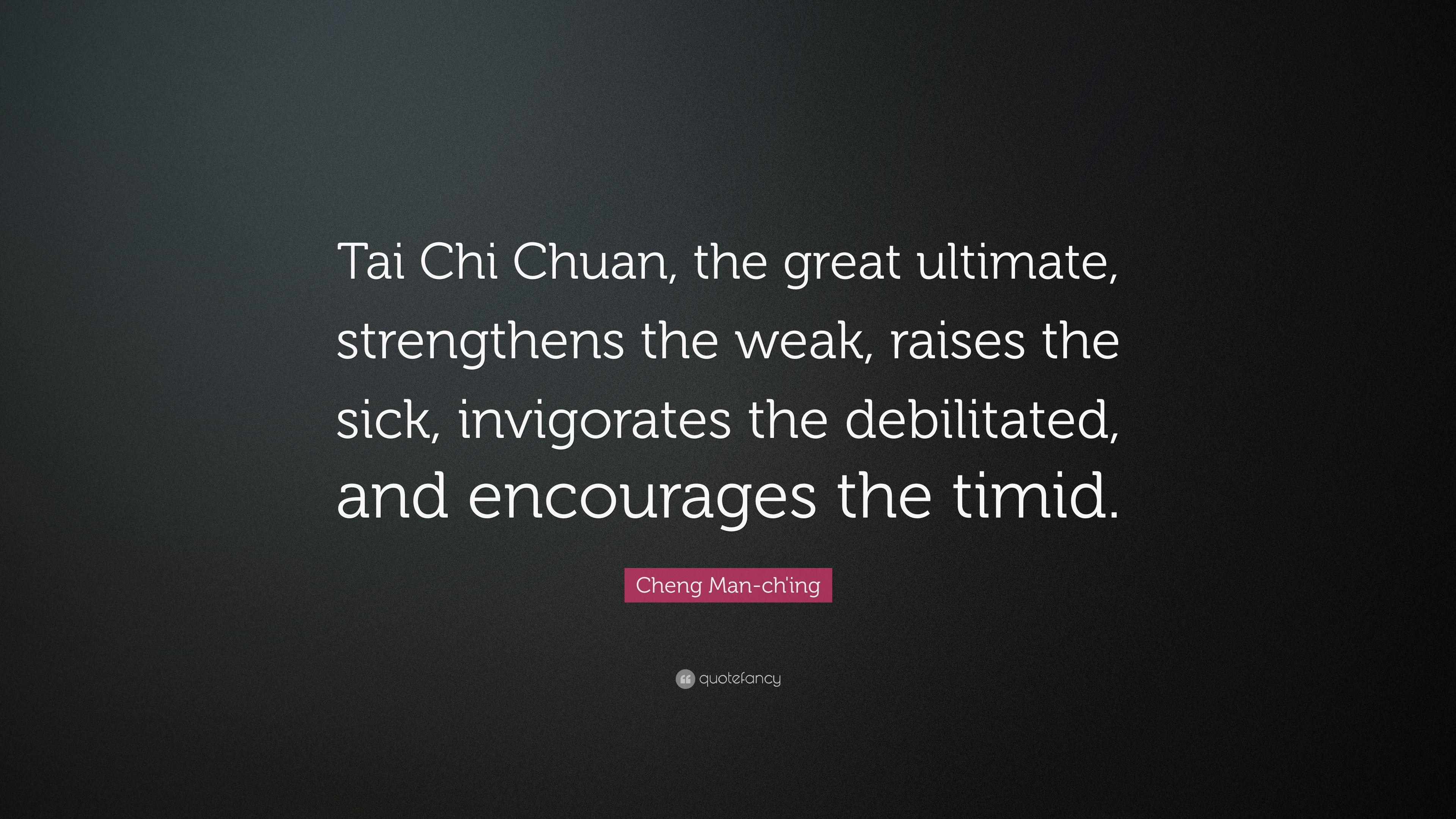 3840x2160 Cheng Man Ch'ing Quote: “Tai Chi Chuan, The Great Ultimate