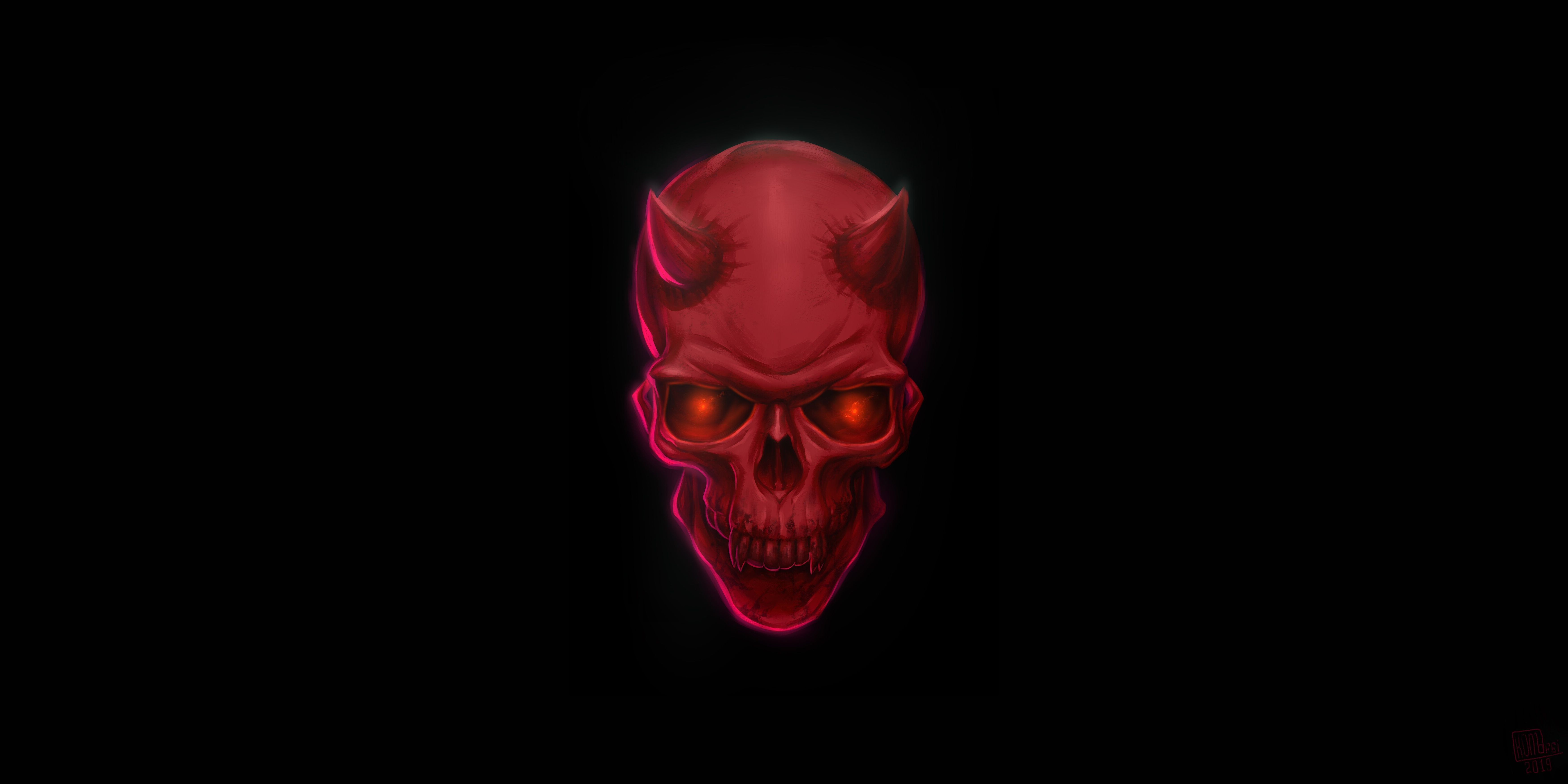 7000x3500 Devil 4k Wallpaper
