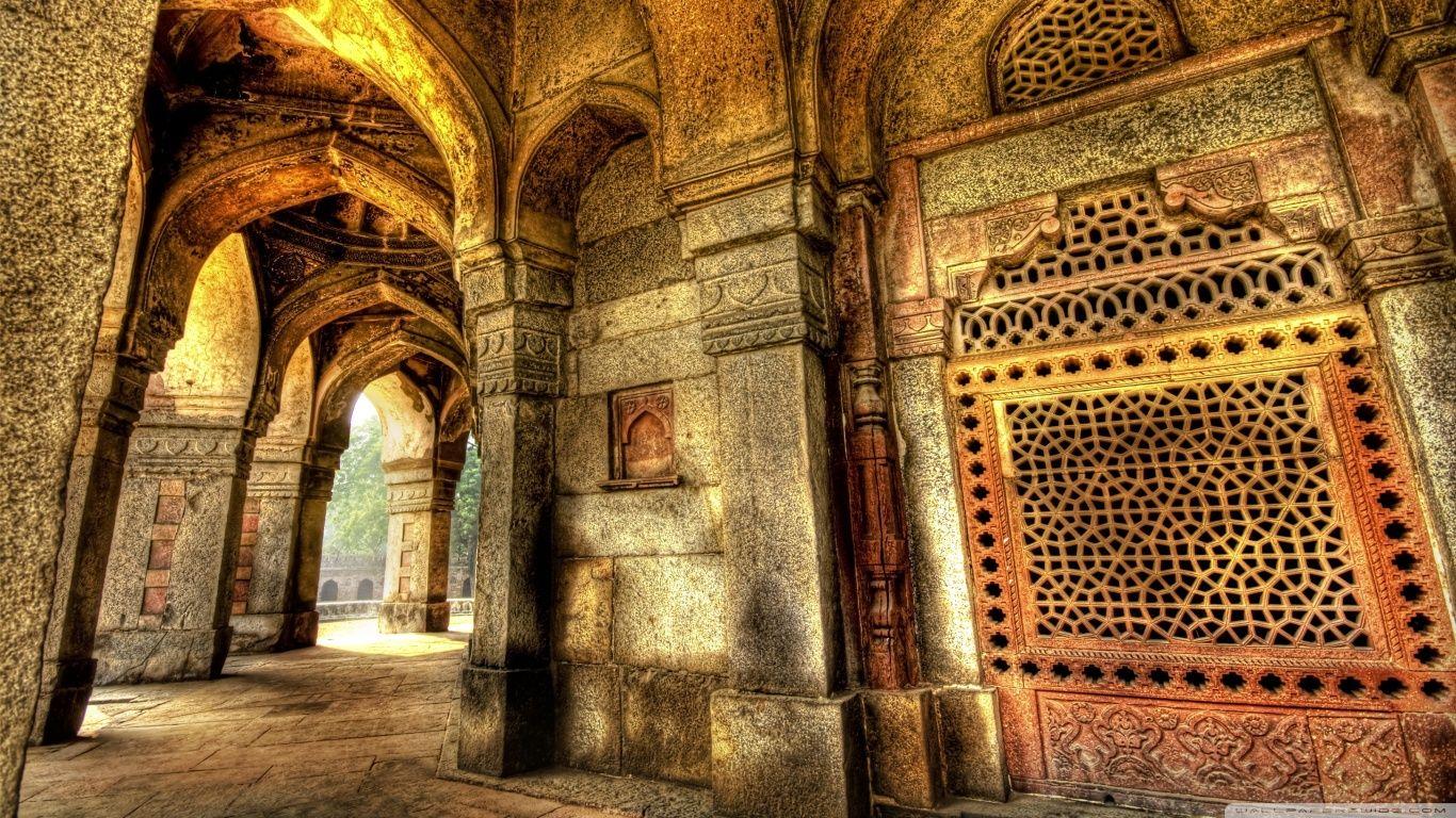 1366x768 Temple In Delhi, India ❤ 4K HD Desktop Wallpaper for 4K