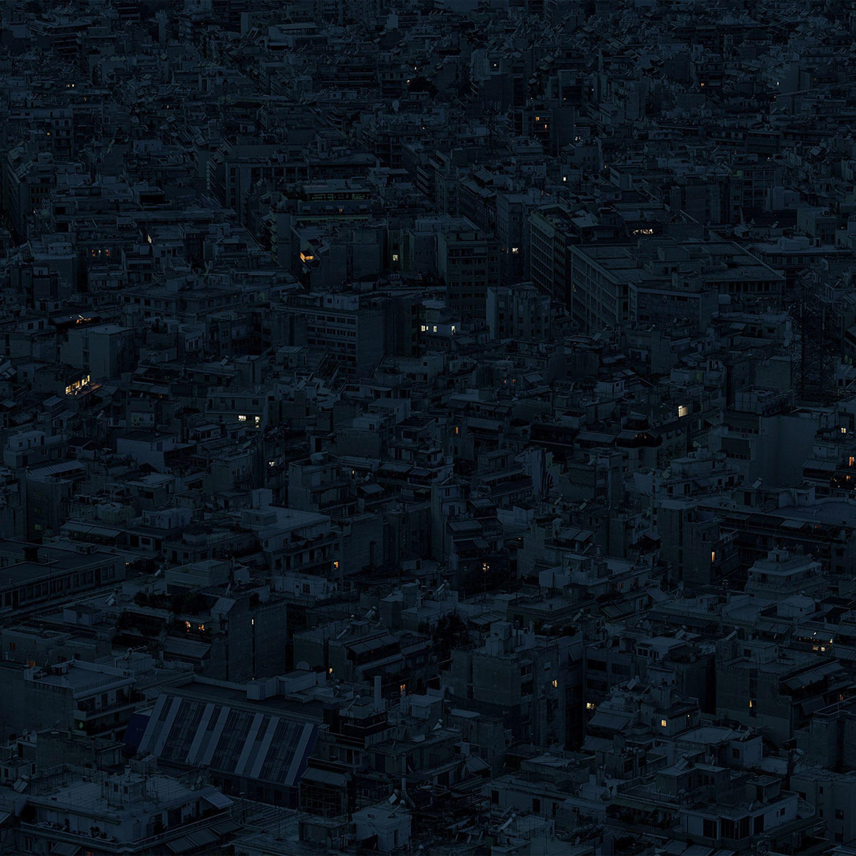 2732x2732 Night City Dark Art Illustration Wallpaper