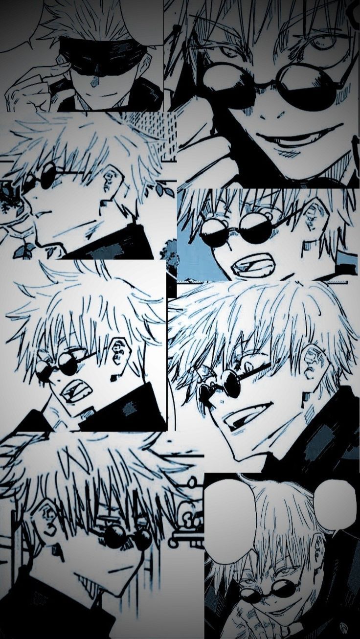 736x1306 Satoru Gojo Manga Wallpaper. Anime