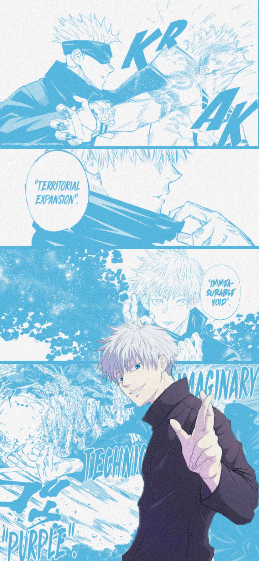 827x1792 Satoru Gojo wallpaper I made