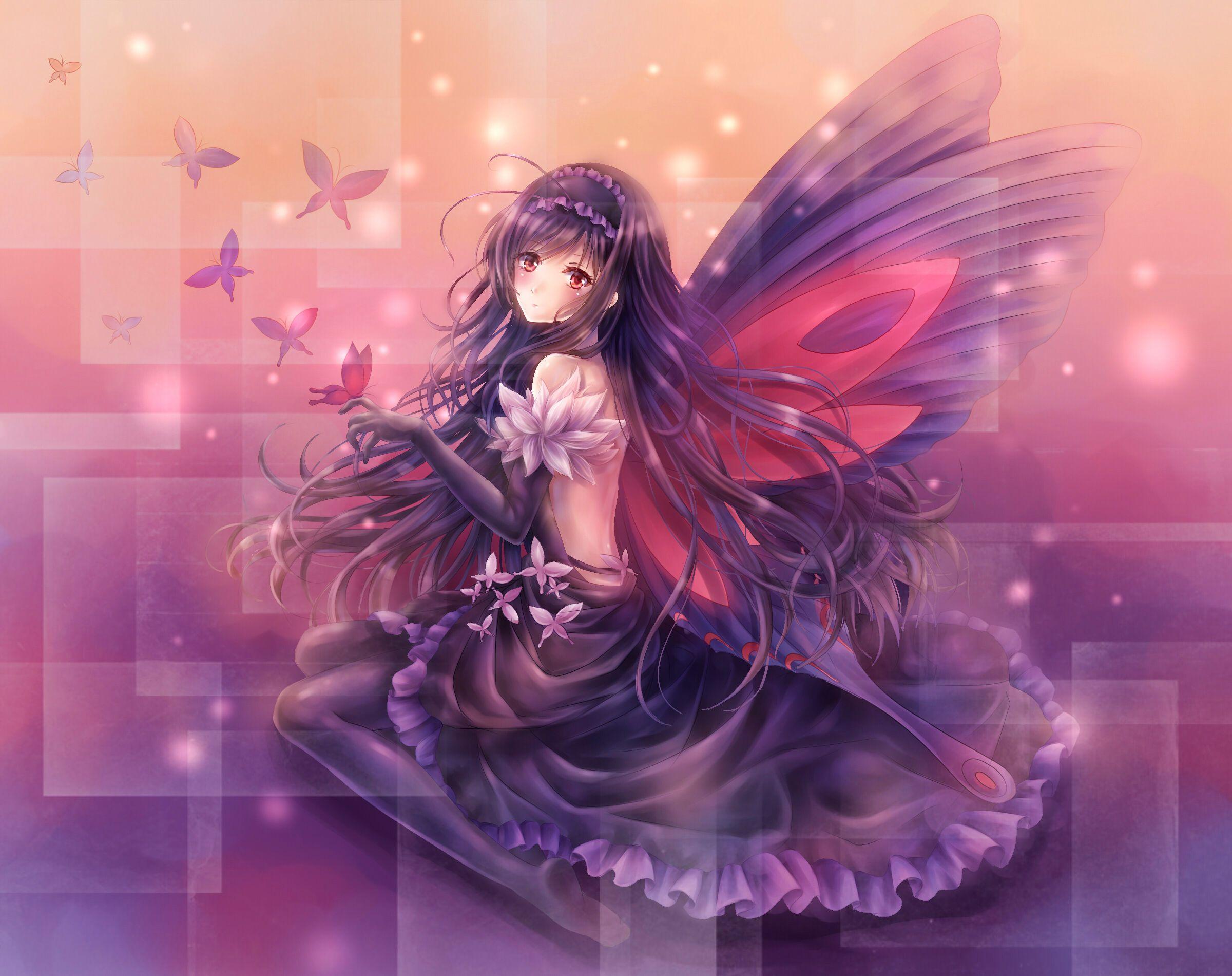 2400x1900 Accel world art girl fairy angel bươm bướm hình nền.  2400x1900