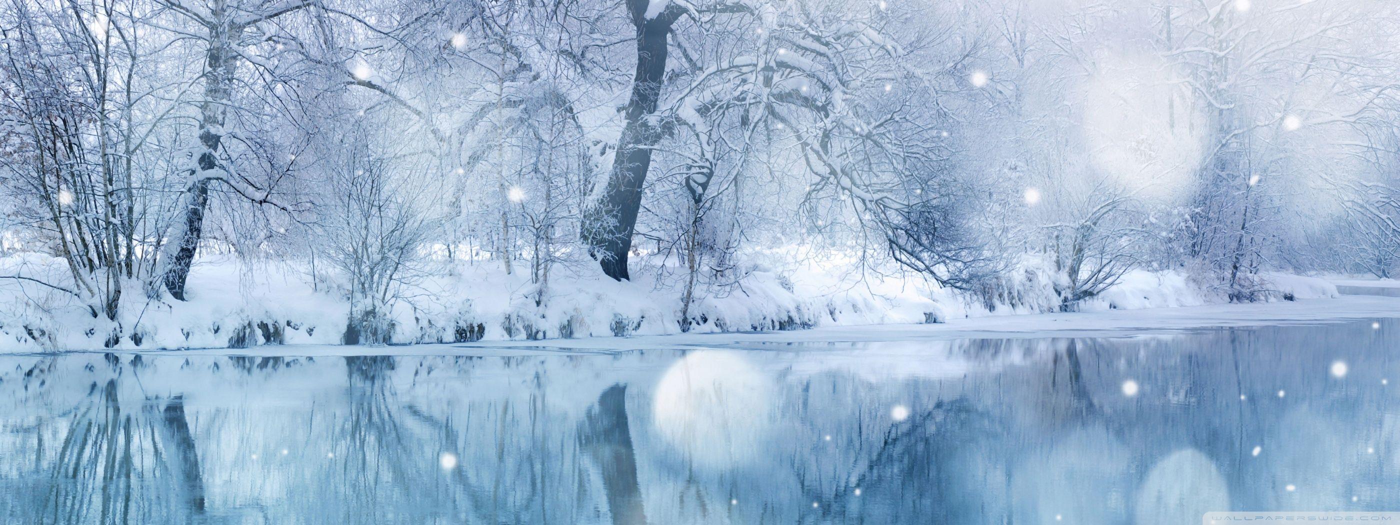2800x1050 Winter Snowfall ❤ 4K HD Desktop Wallpaper for 4K Ultra HD
