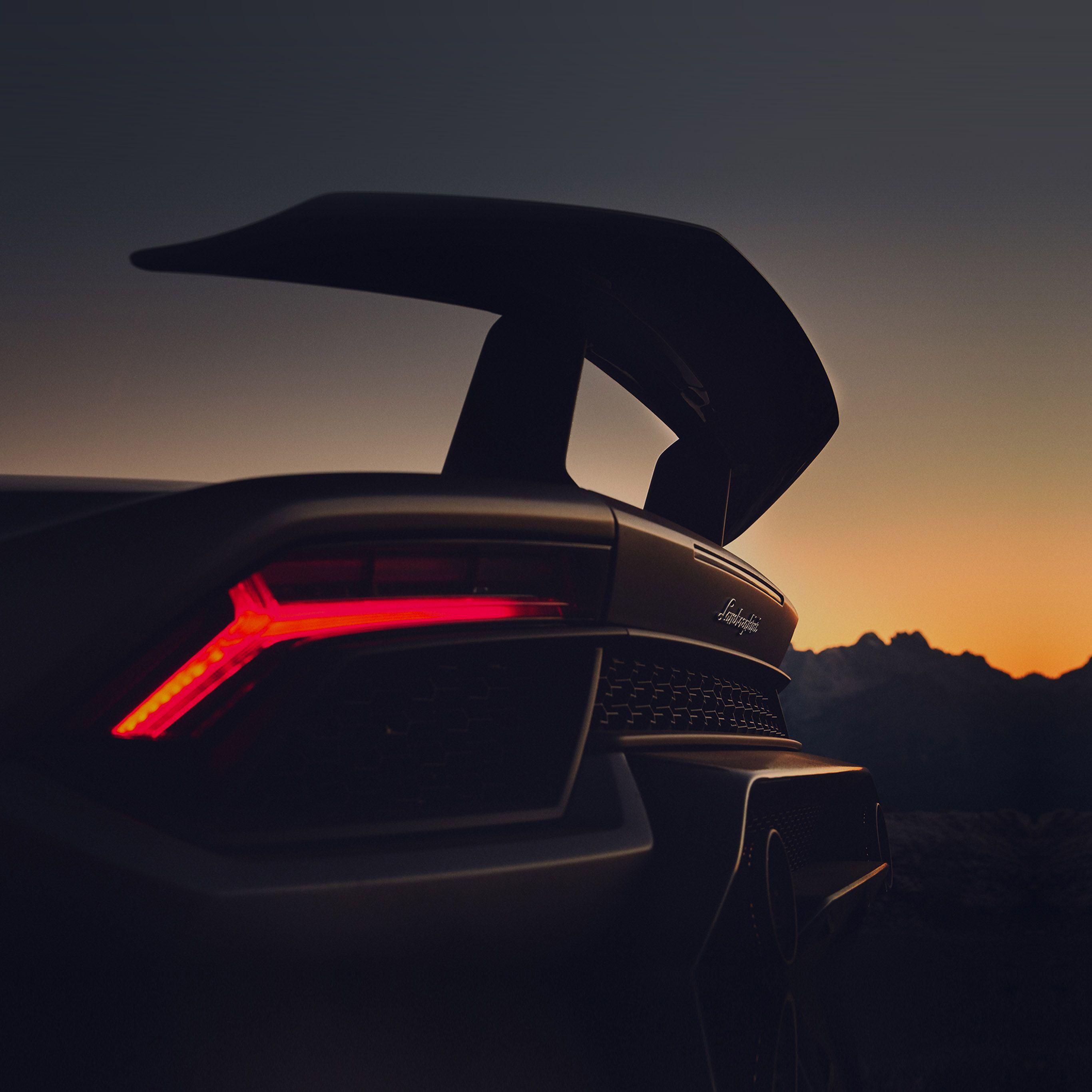 2732x2732 Lamborghini Car Dark Art Illustration Wallpaper