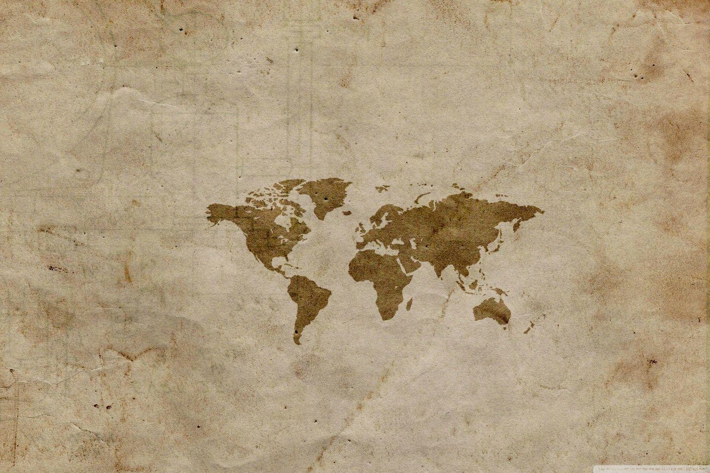 1440x960 Vintage World Map ❤ 4K HD Desktop Wallpaper for 4K Ultra HD