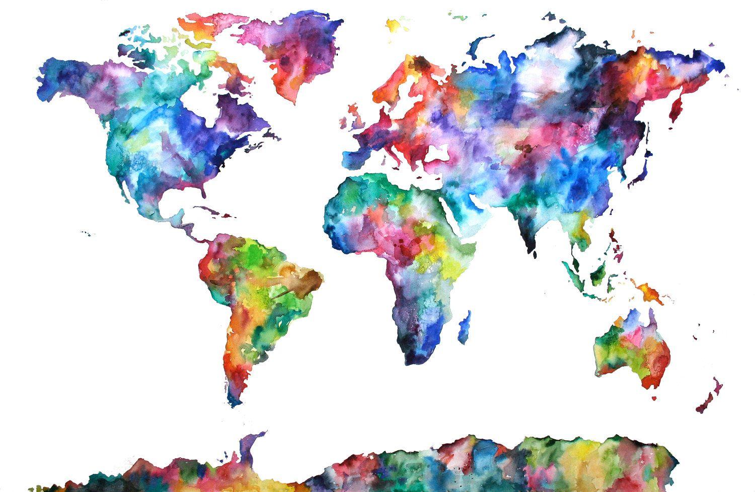 colorful world map