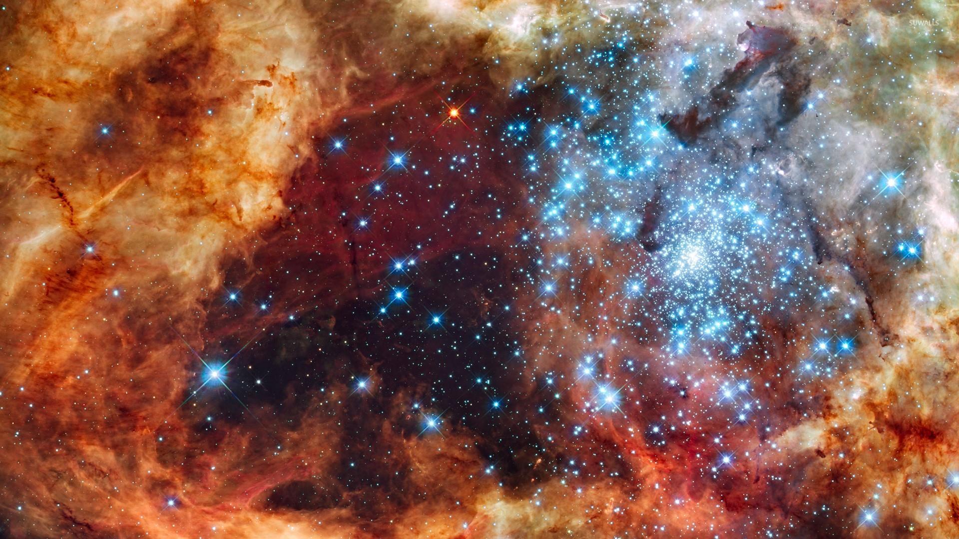 1920x1080 R136 Nhóm sao - Hình nền kính viễn vọng không gian Hubble.  Hình nền