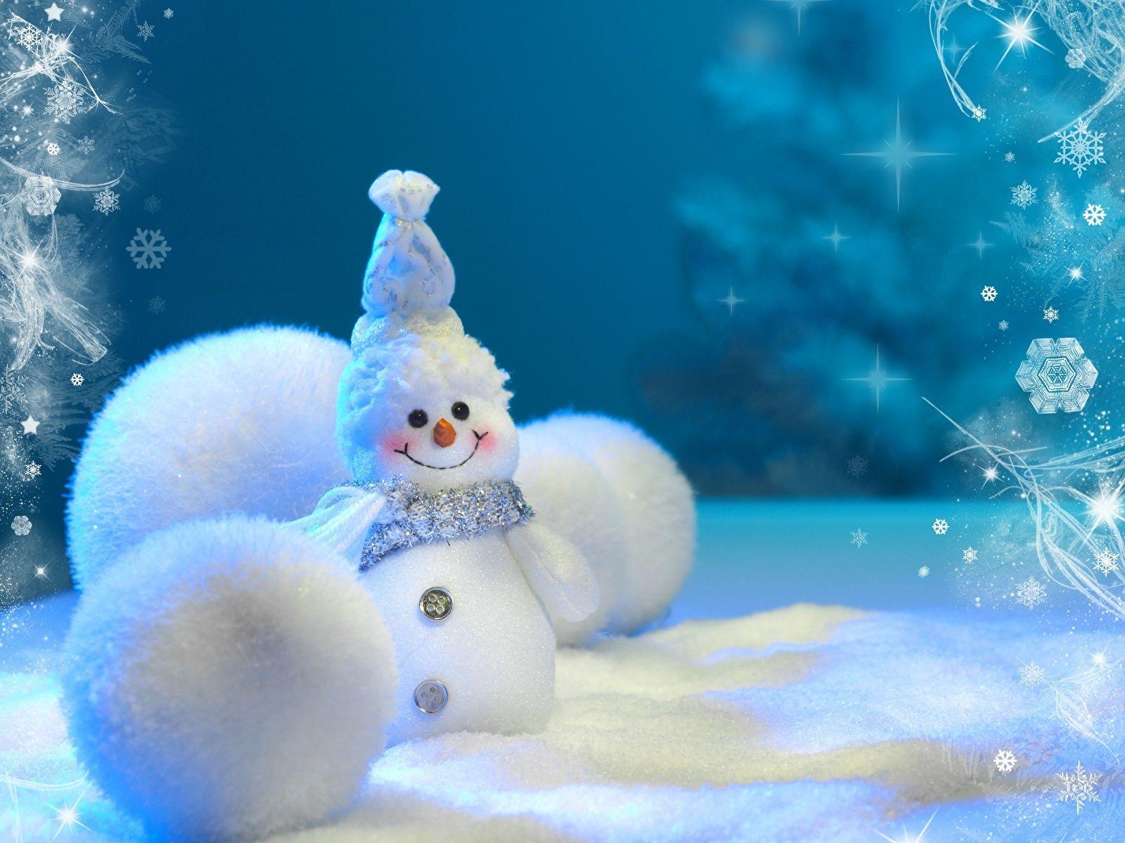 1600x1200 Desktop Wallpaper New year Snowmen Holidays 1600x1200
