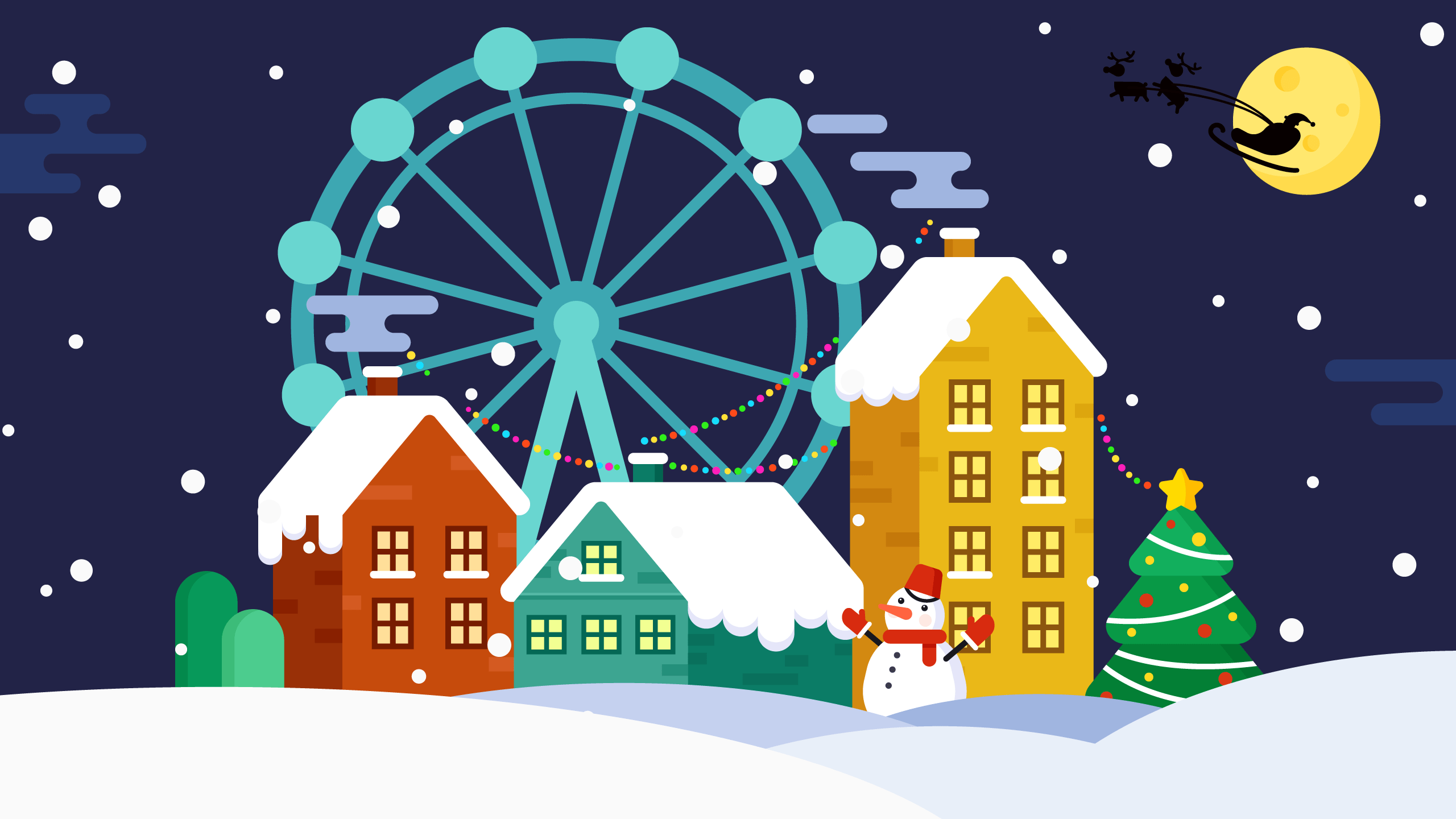 2560x1440 Happy Holidays