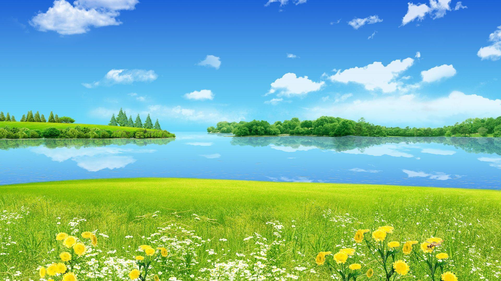 1920x1080 Summer Nature Wallpaper Background with HD Wallpaper