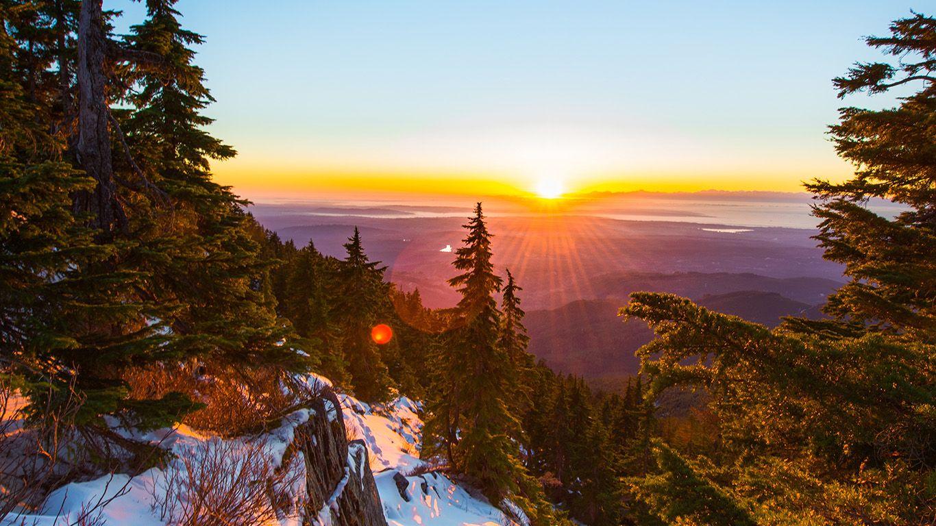 1366x768 wallpaper for desktop, laptop. mountain snow winter