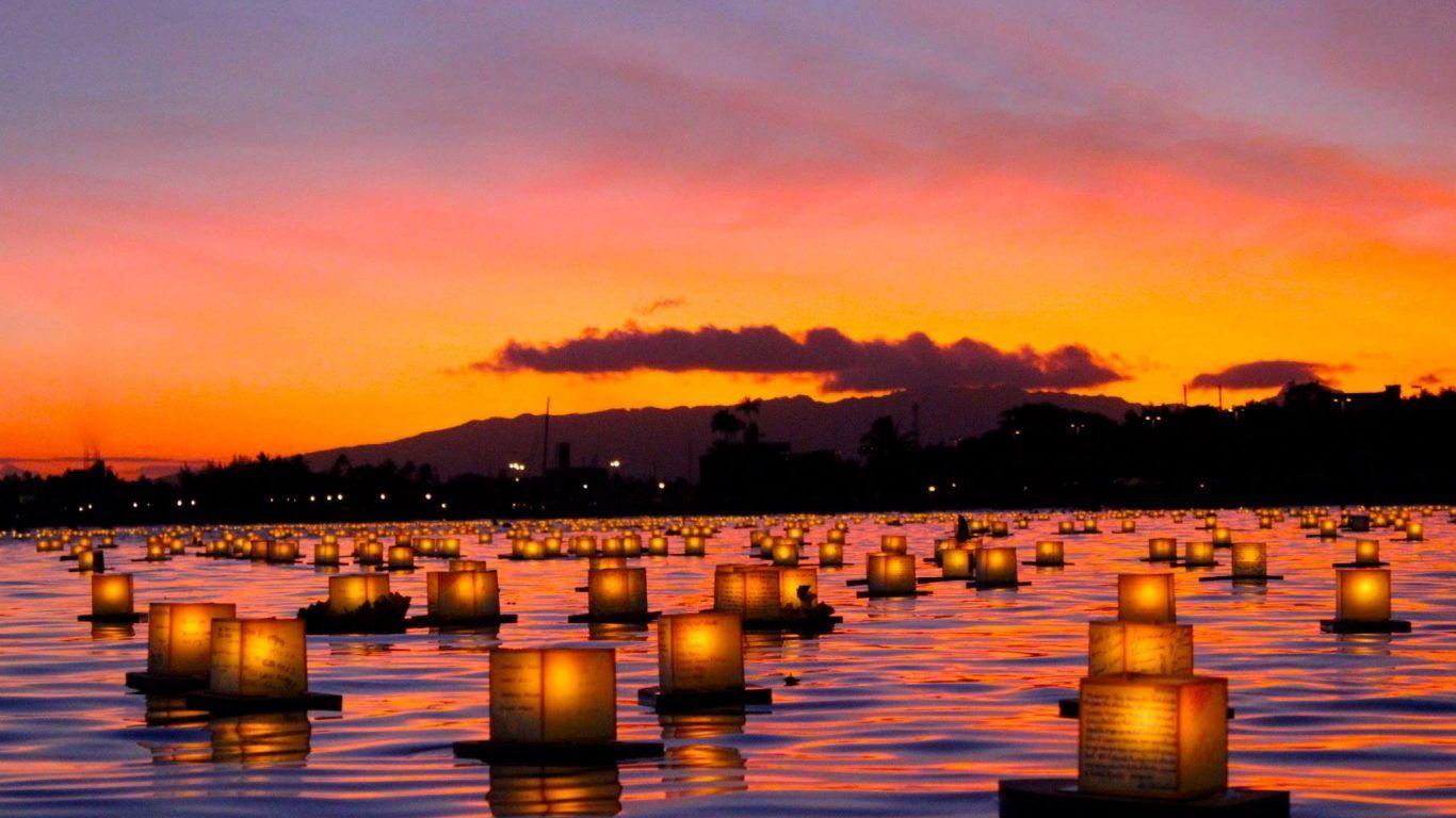 1366x768 hawaii sunset wallpaper