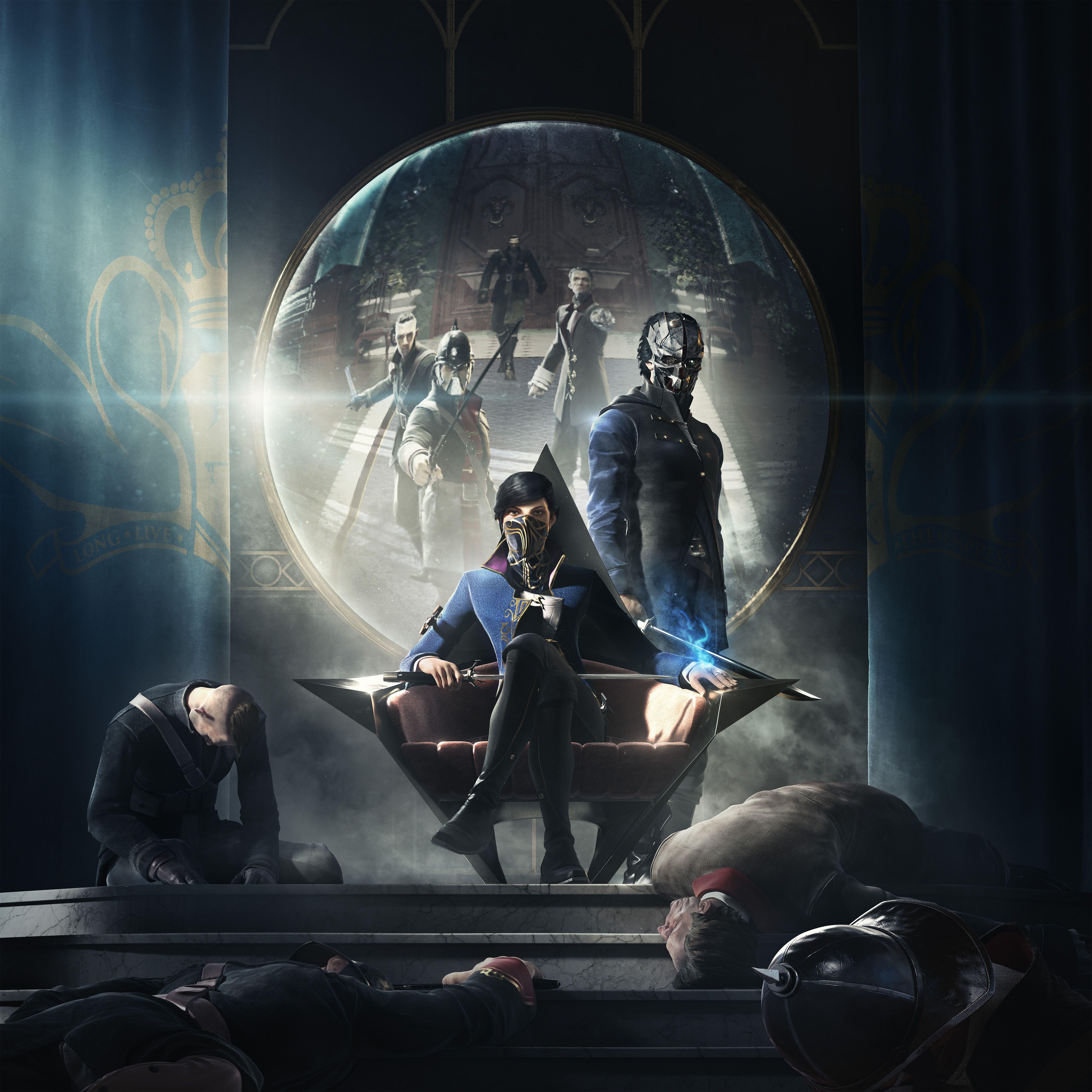 5000x5000 Wallpaper Dishonored Emily, Corvo, HD, Games