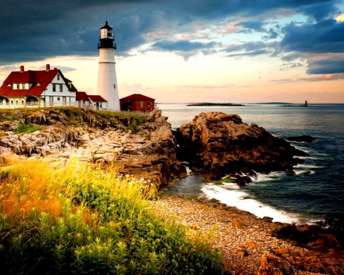 Summer Sunset Lighthouse Desktop Wallpapers - Top Free Summer Sunset ...