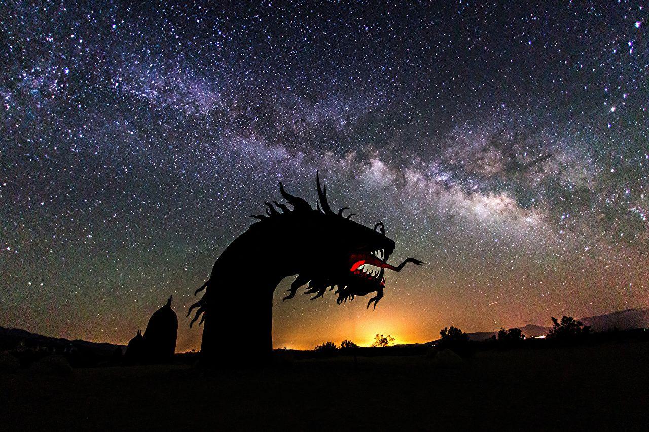 1280x853 Desktop Wallpaper Dragons Stars Milky Way Space Sky sunrise and