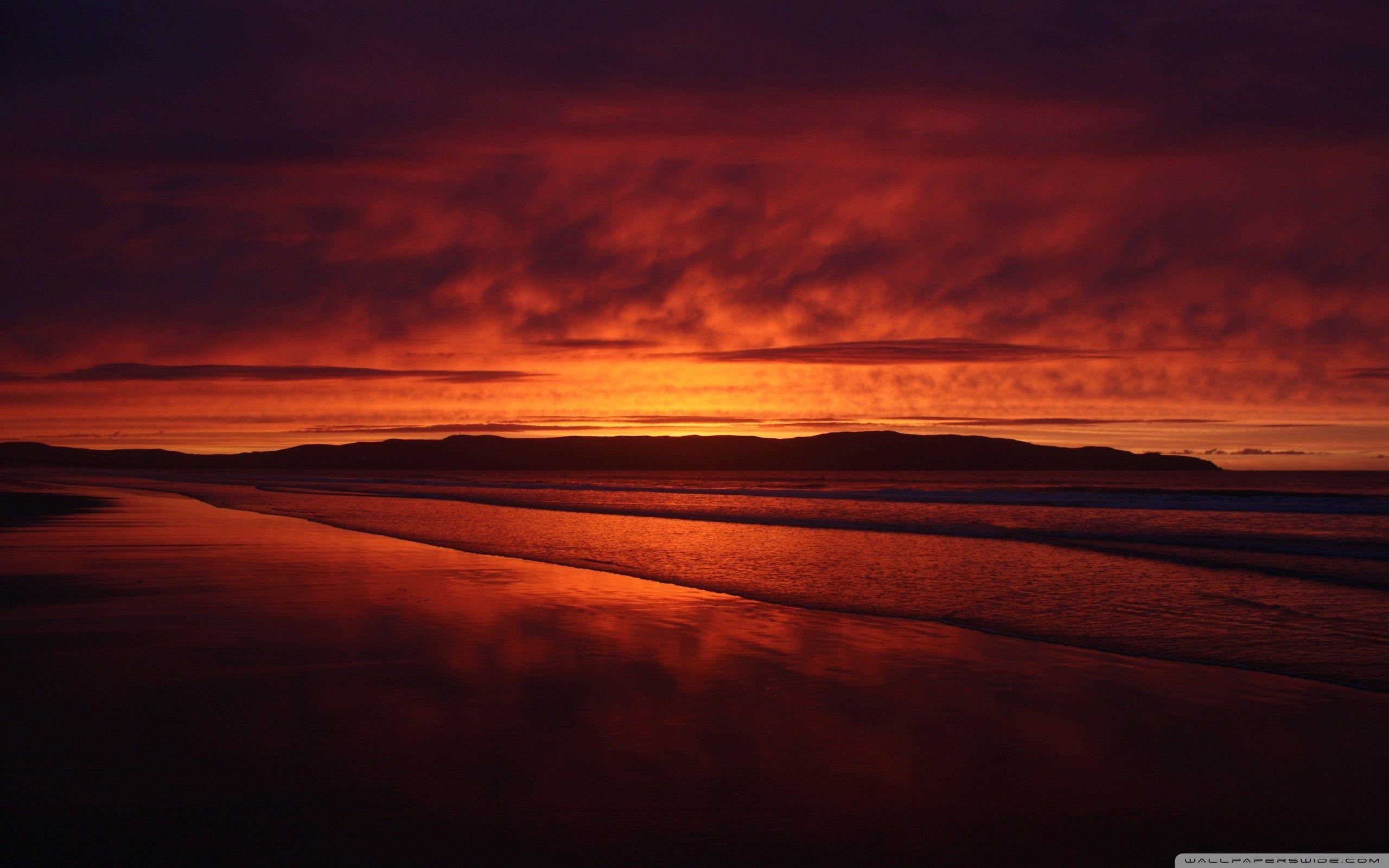 2560x1600 Red Sunset Wallpaper