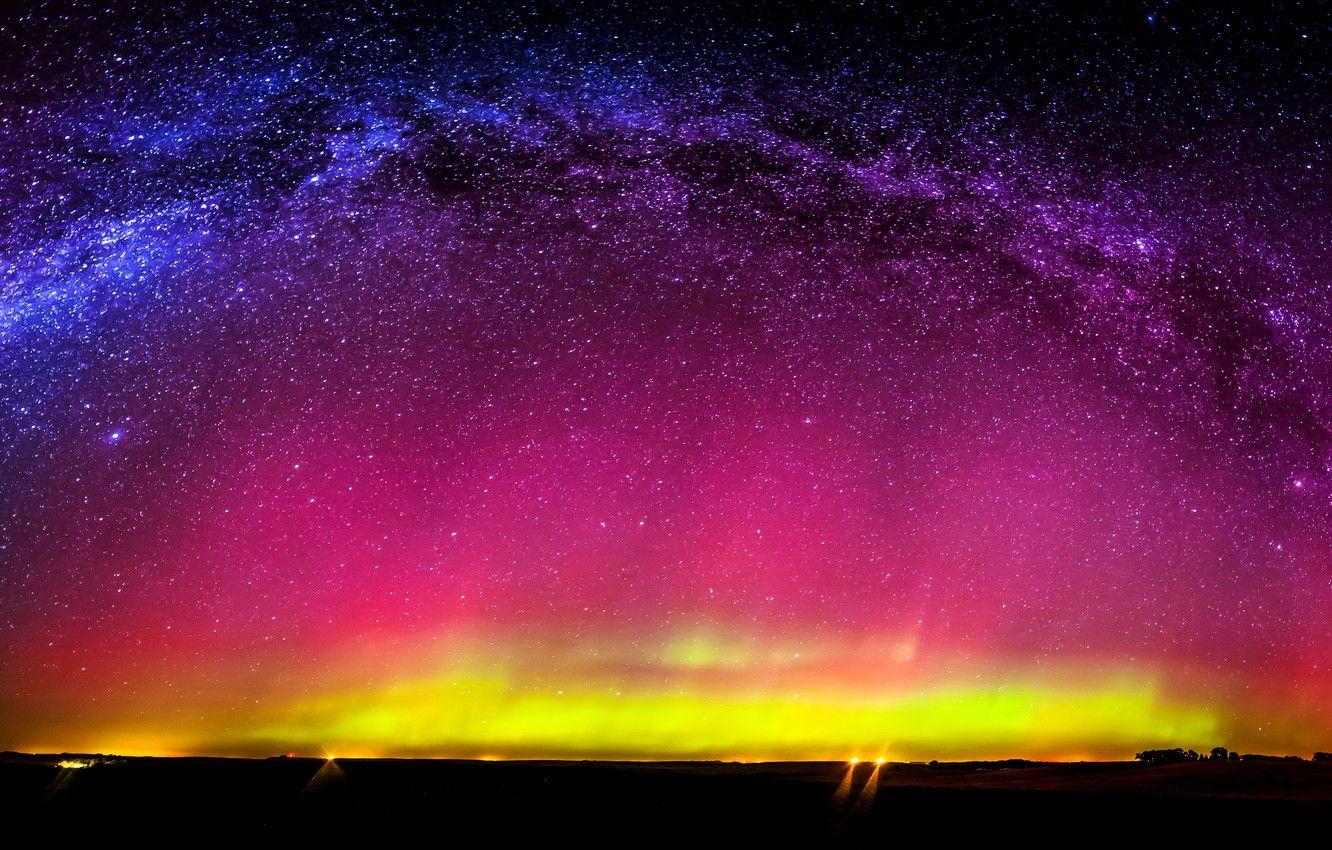 1332x850 Wallpaper sunset, night, The sky, stars, space, sky, night