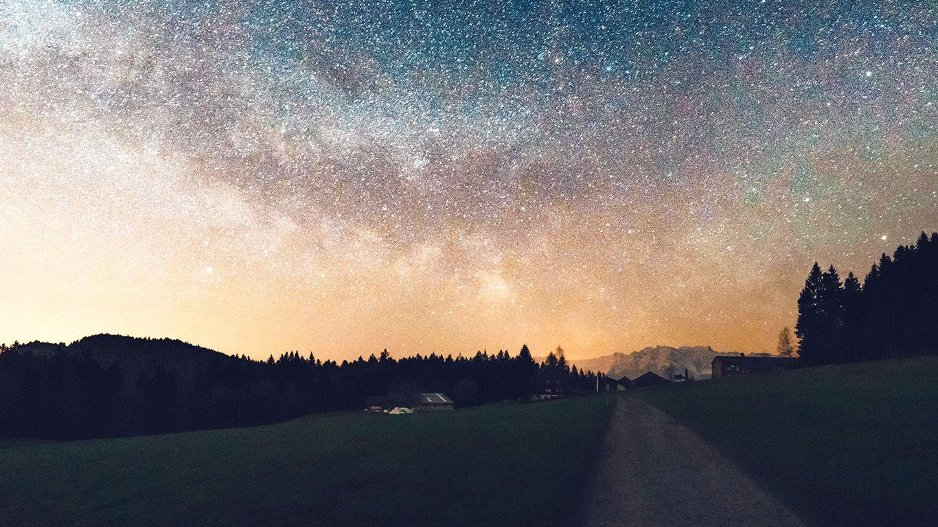 1366x768 desktop wallpaper. starry sky nature