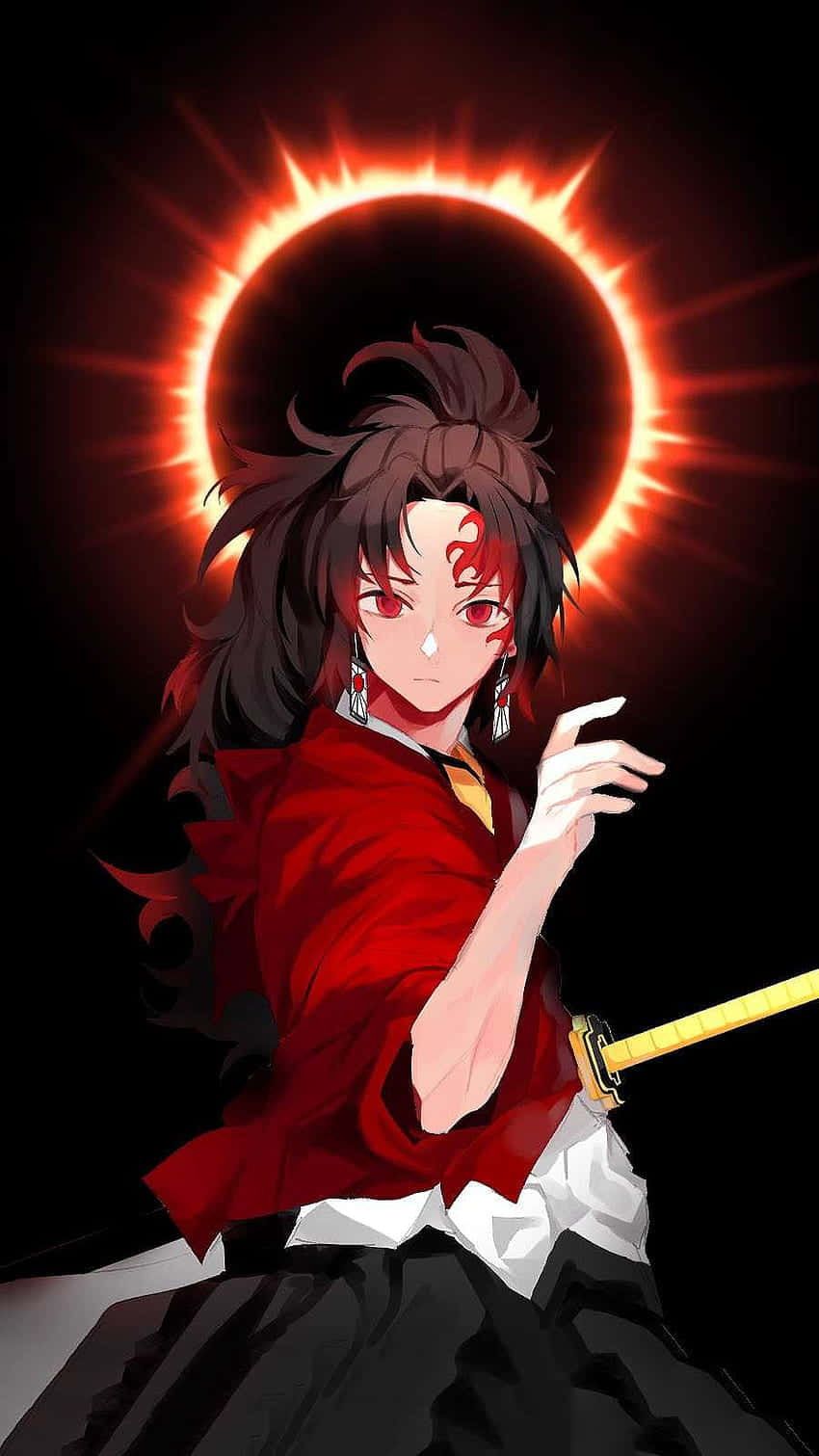 850x1511 Download Yoriichi Tsugikuni, the demon slayer Wallpaper