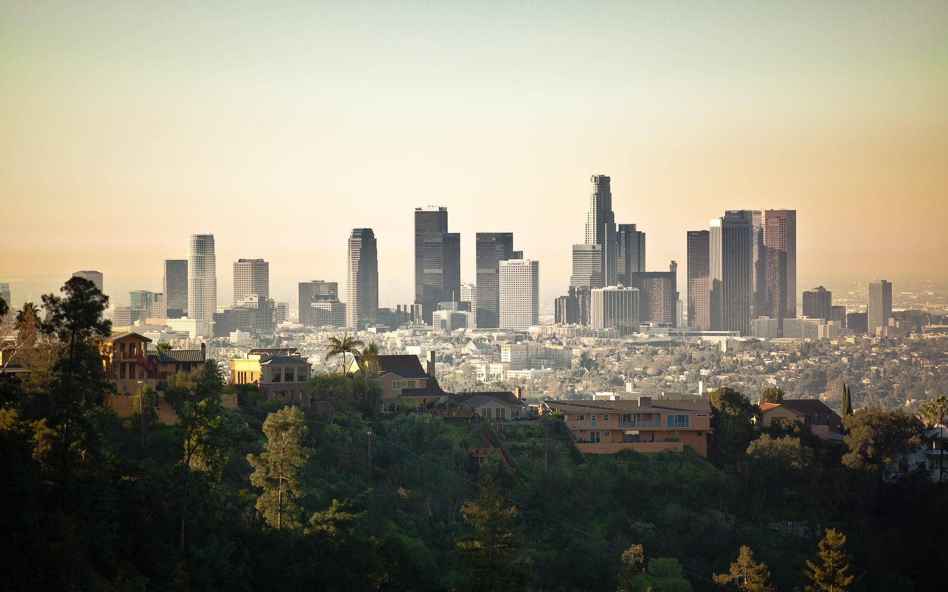 Los Angeles skyline panorama wallpaper photos - VAST