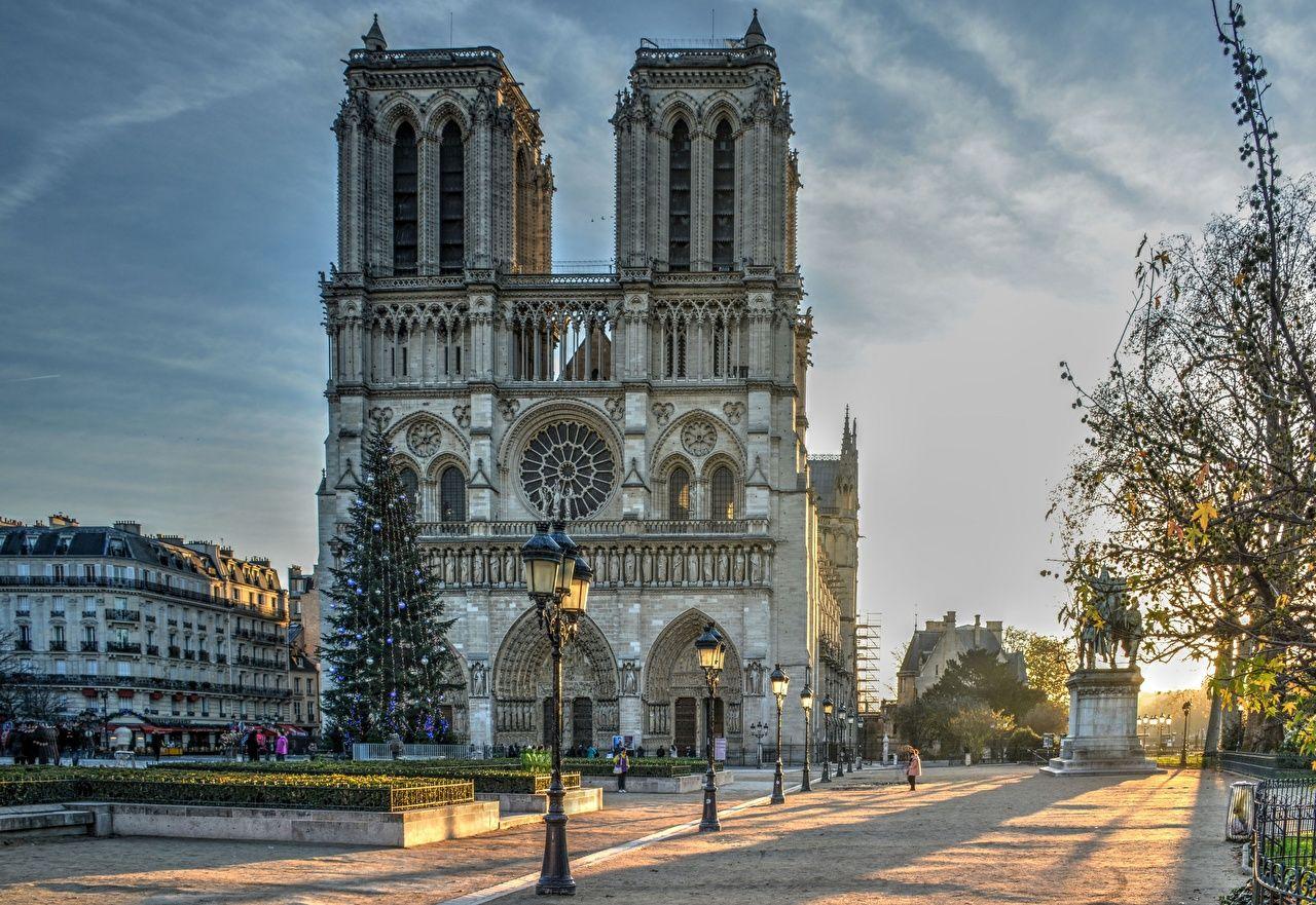 1280x881 Desktop Wallpaper Paris Cathedral France Notre Dame Street