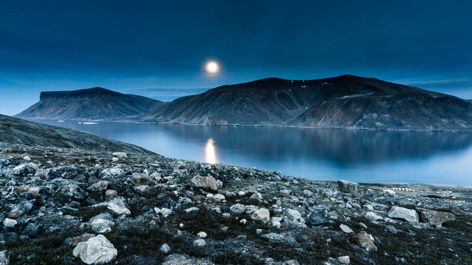 1920x1080 Mountain Night Wallpaper