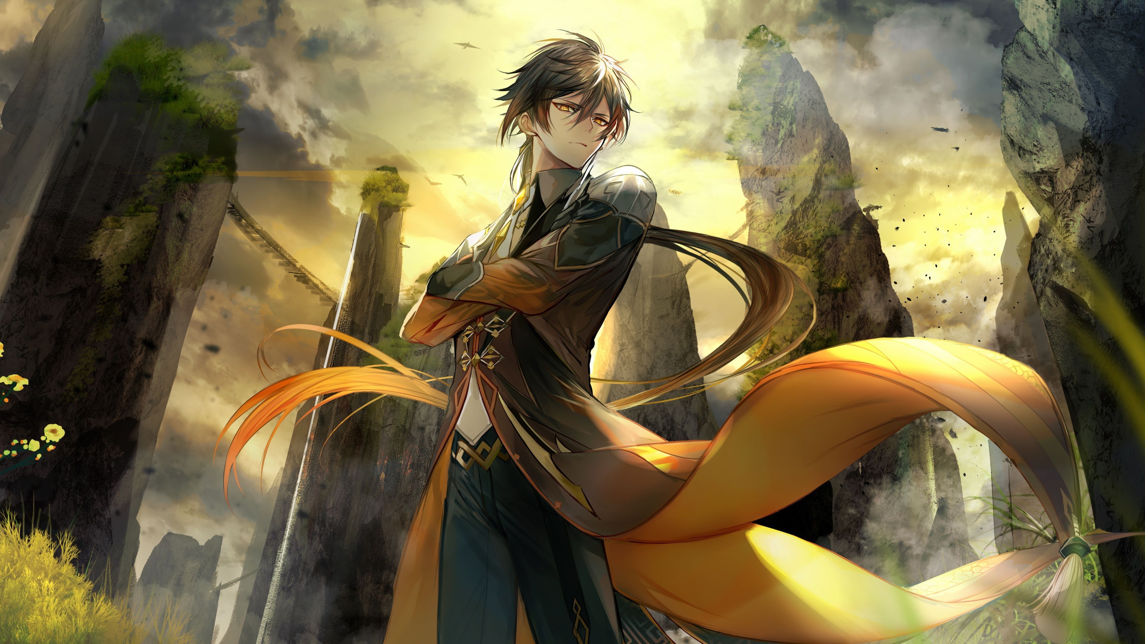 3840x2160 Zhongli Wallpaper 4K, Genshin Impact, 5K
