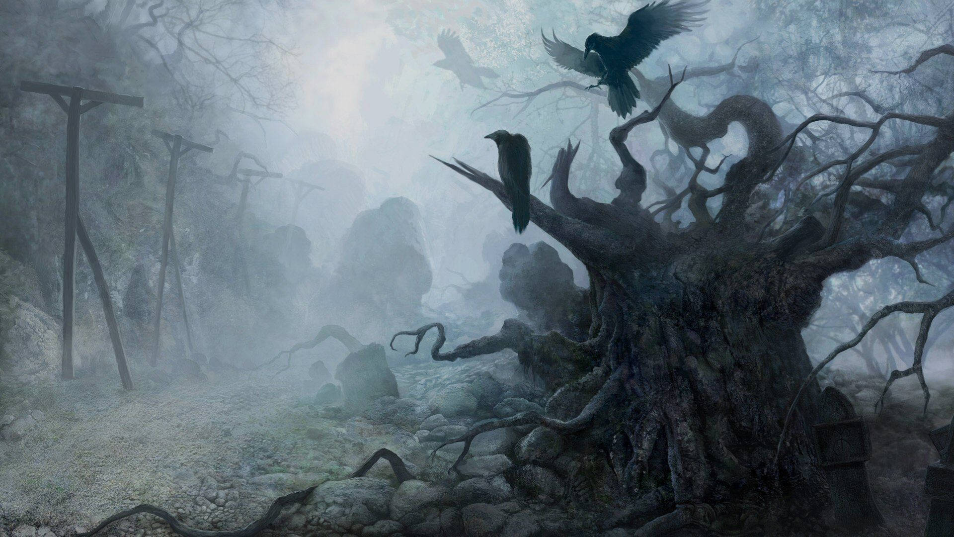 1920x1080 Download free Creepy Dead Trees