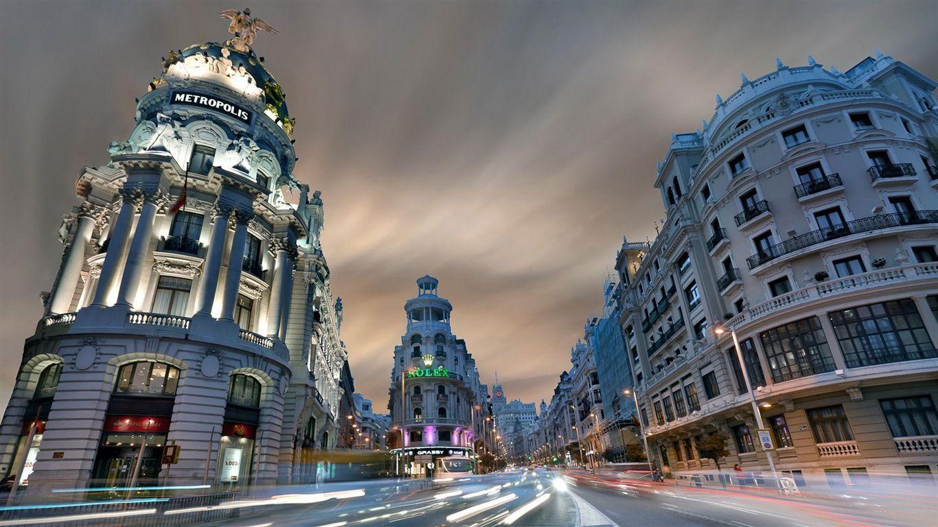 1366x768 Madrid City Wallpaper